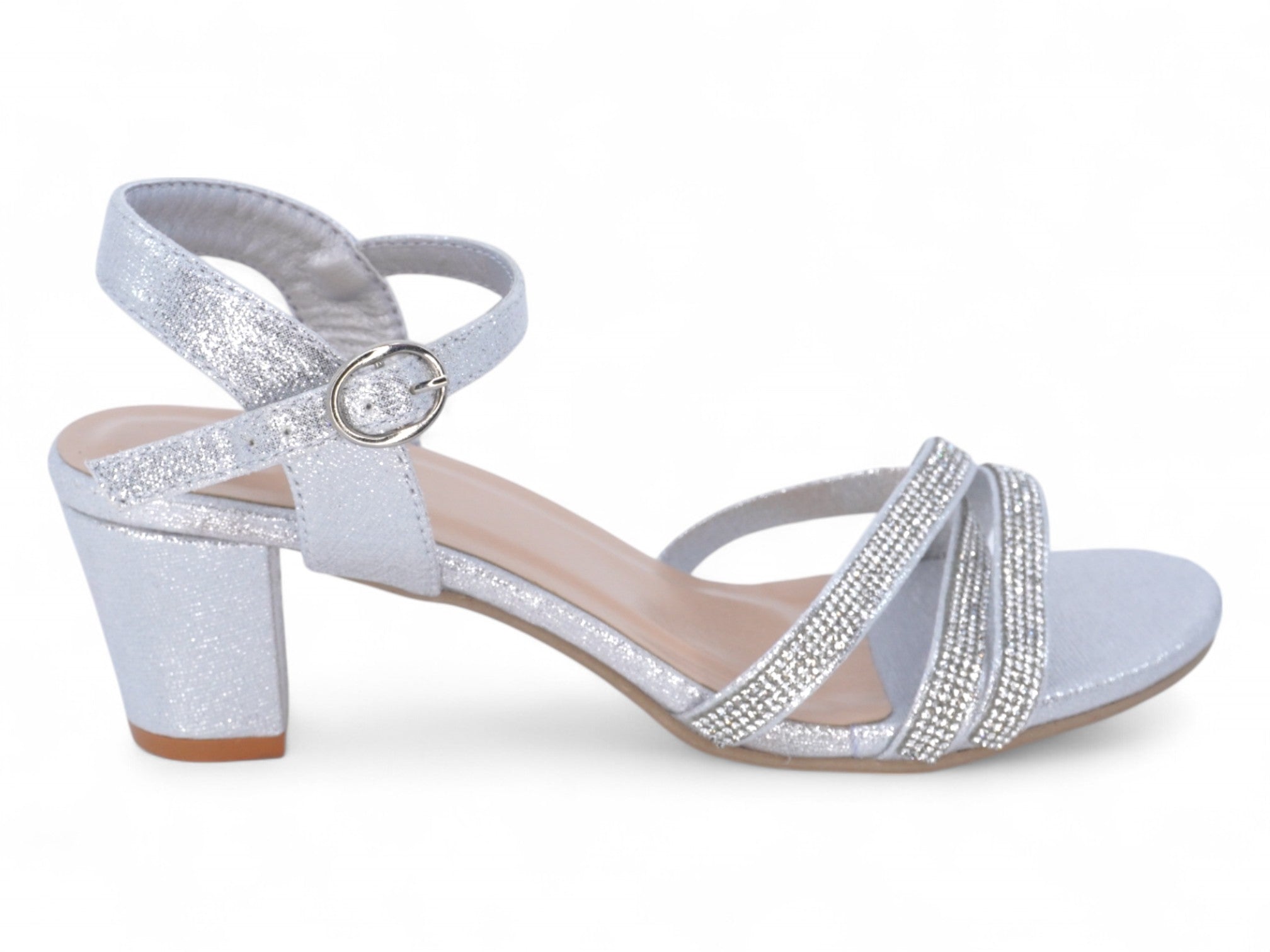 Women's Silver Jessica Heel