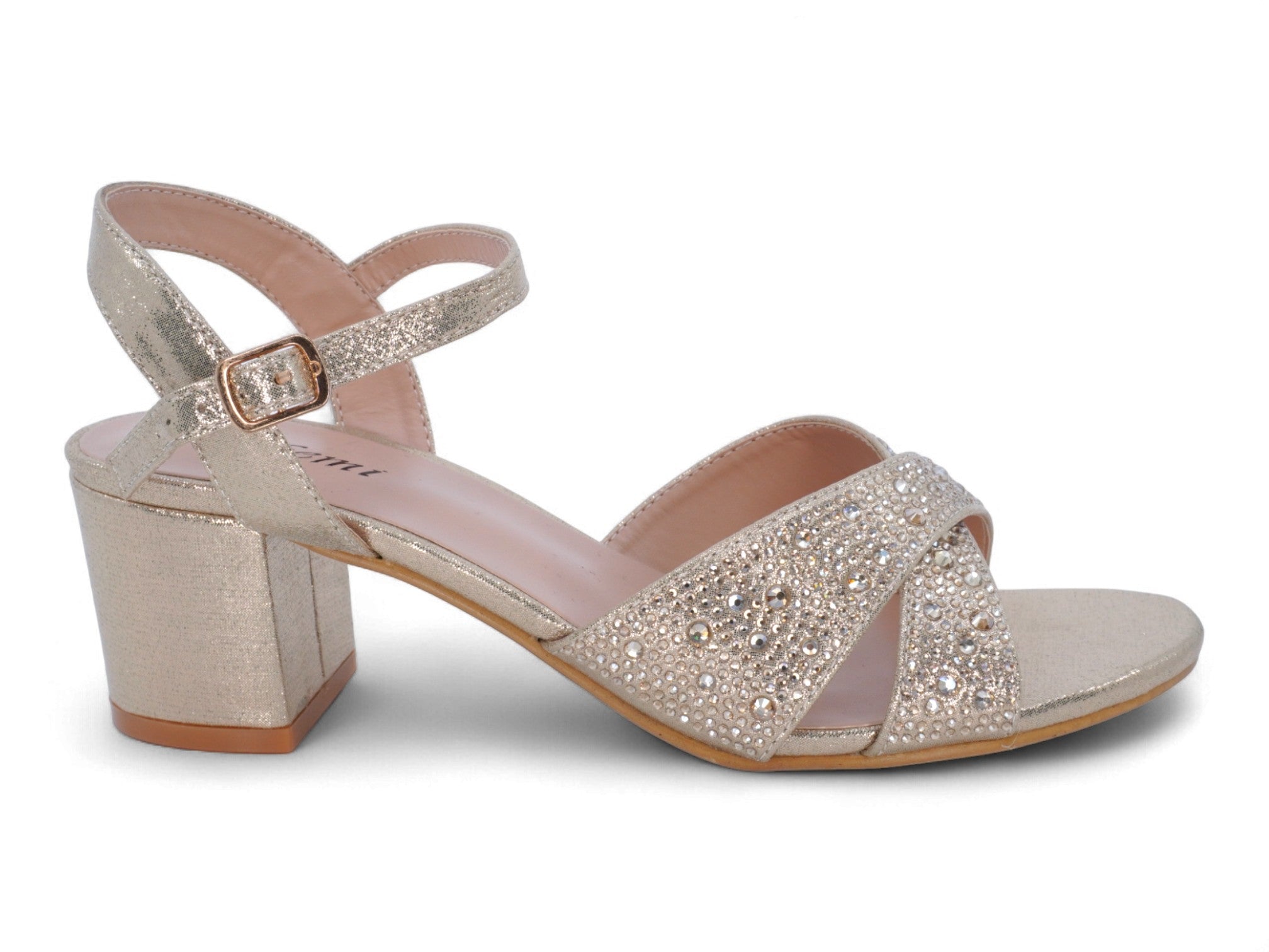 Women's Gold Lavinia Heel