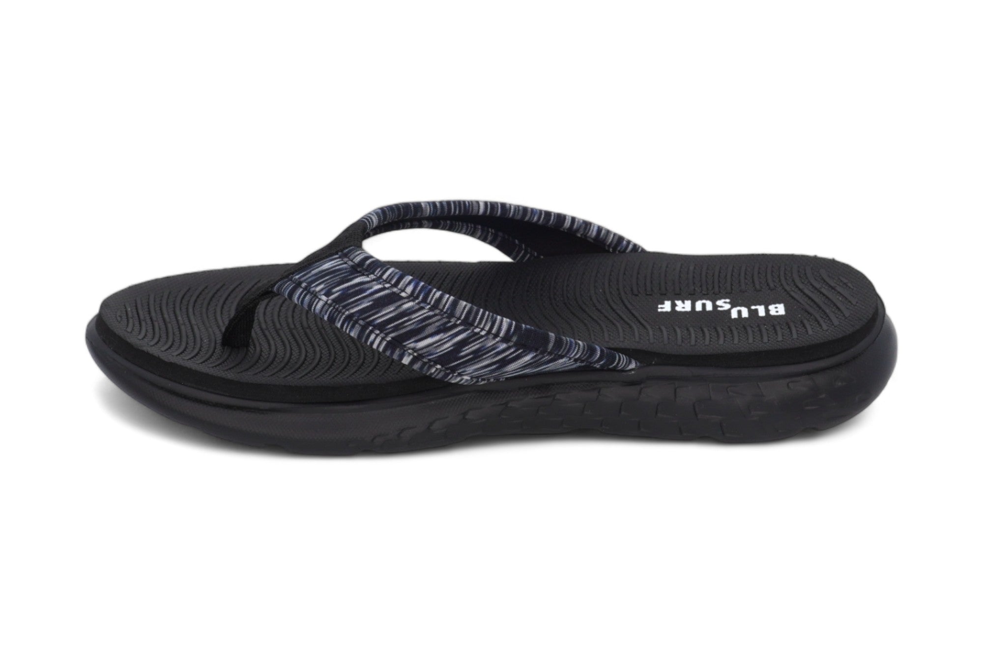 Women's Black & Gray Comfort Flip Flop