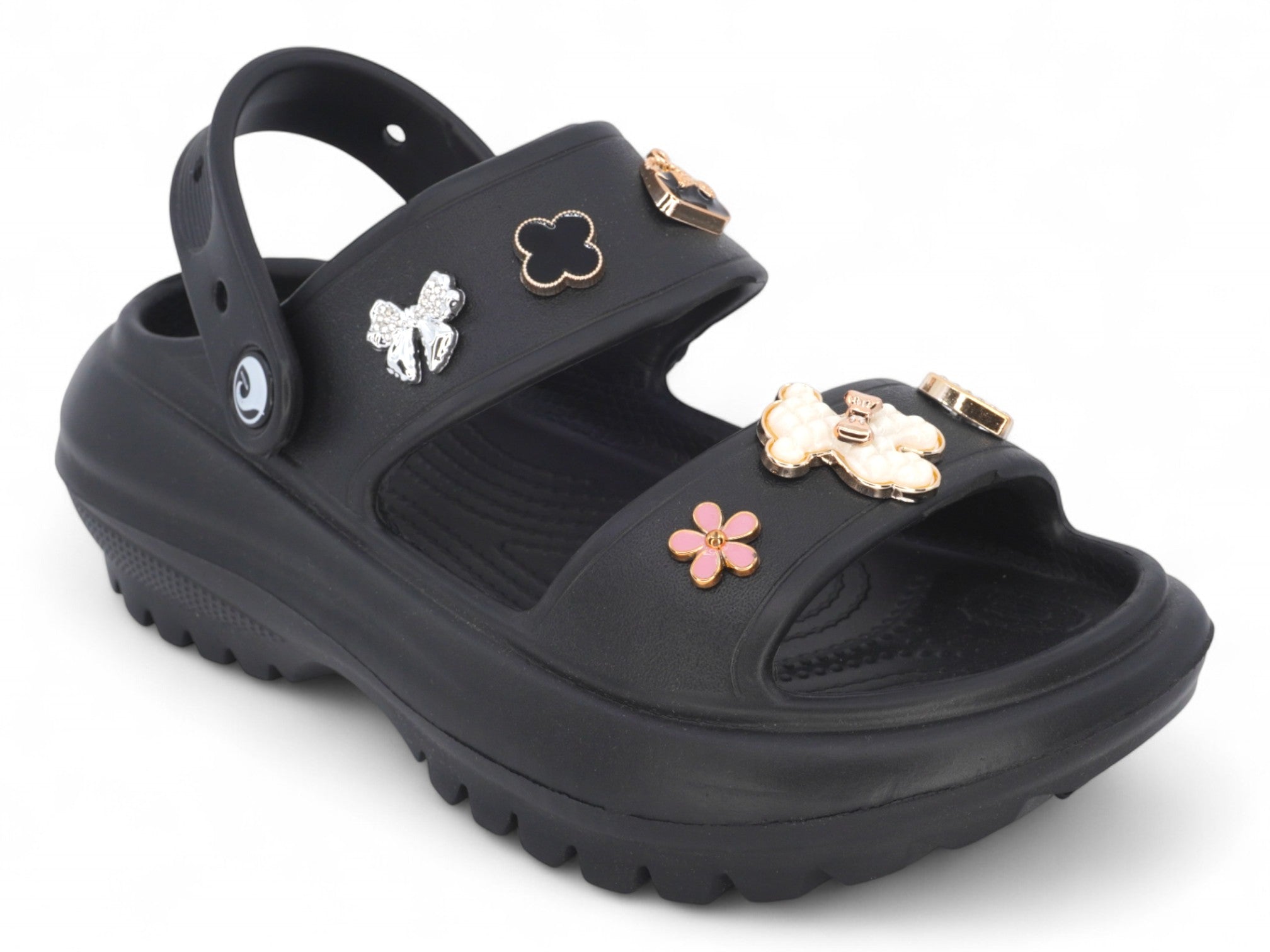 Women's Black Charm Sandal