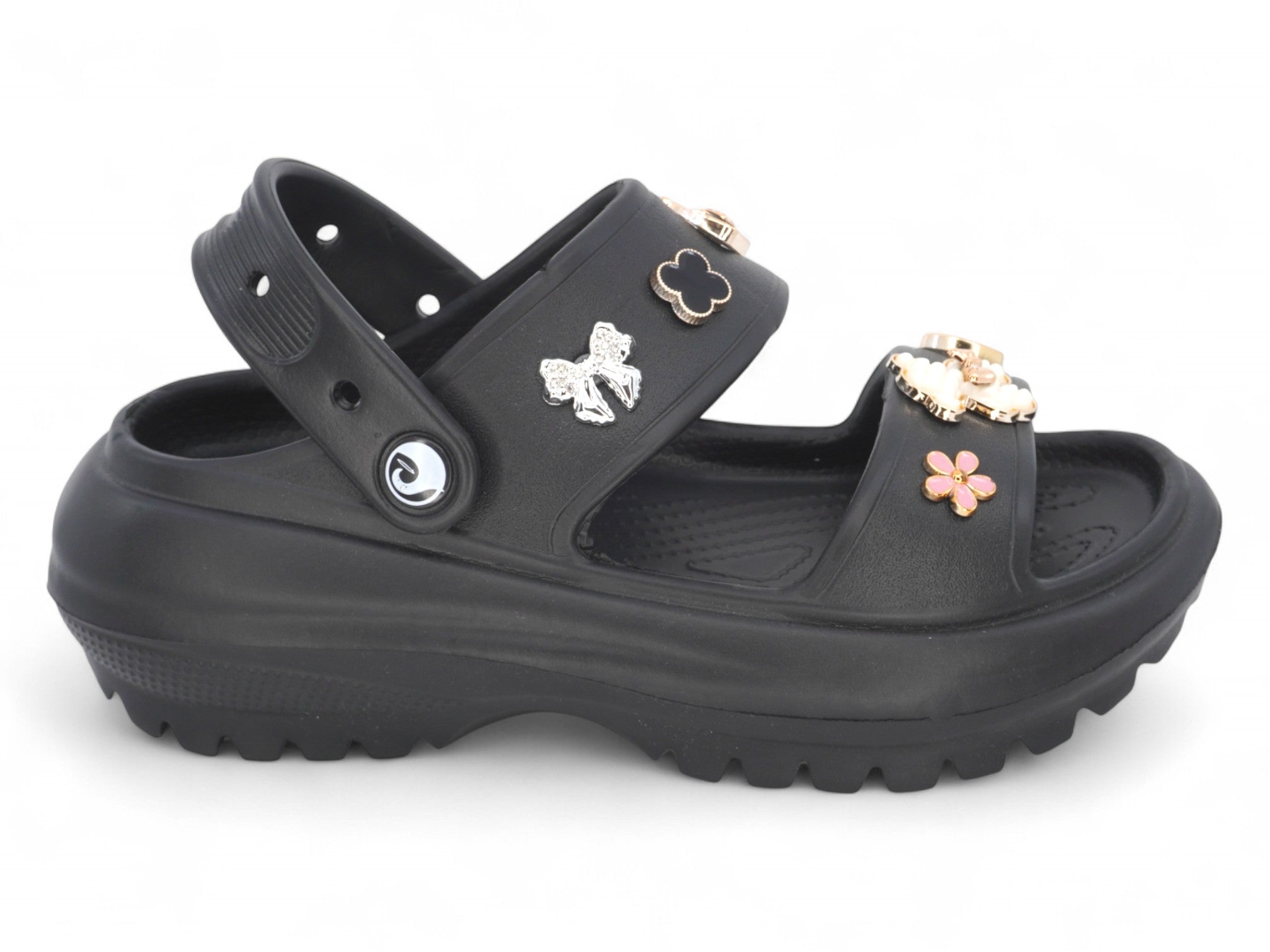 Women's Black Charm Sandal