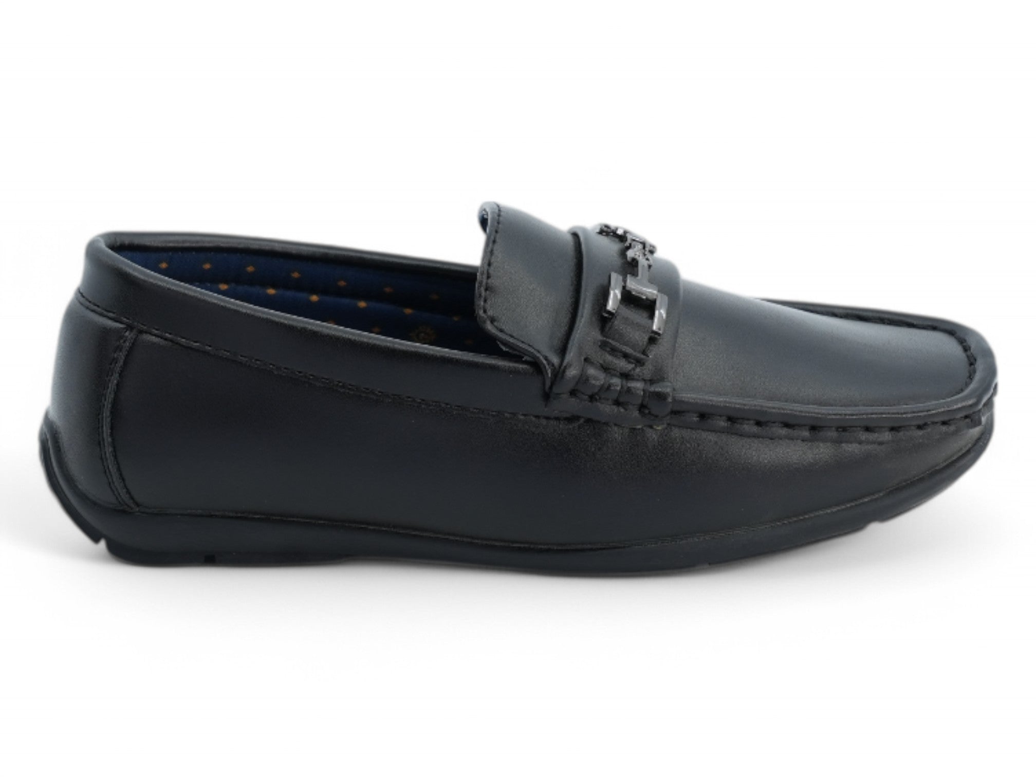 Boys' Black Orlan Moccasin Slip On