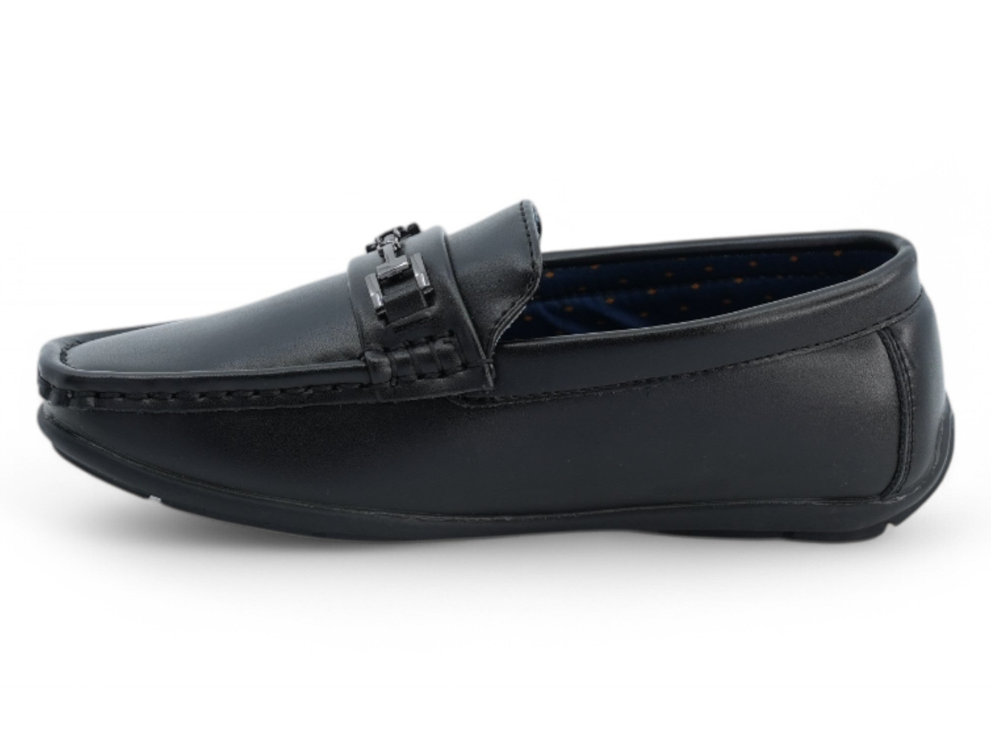 Boys' Black Orlan Moccasin Slip On