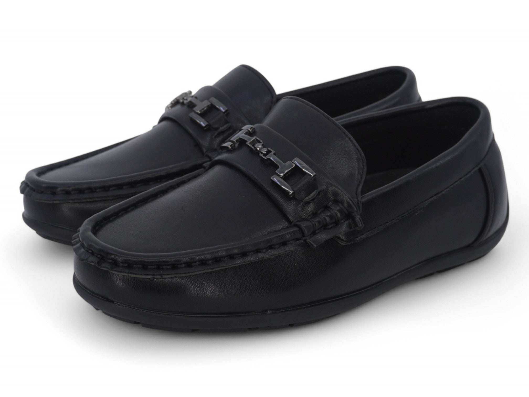 Boys' Black Orlan Moccasin Slip On