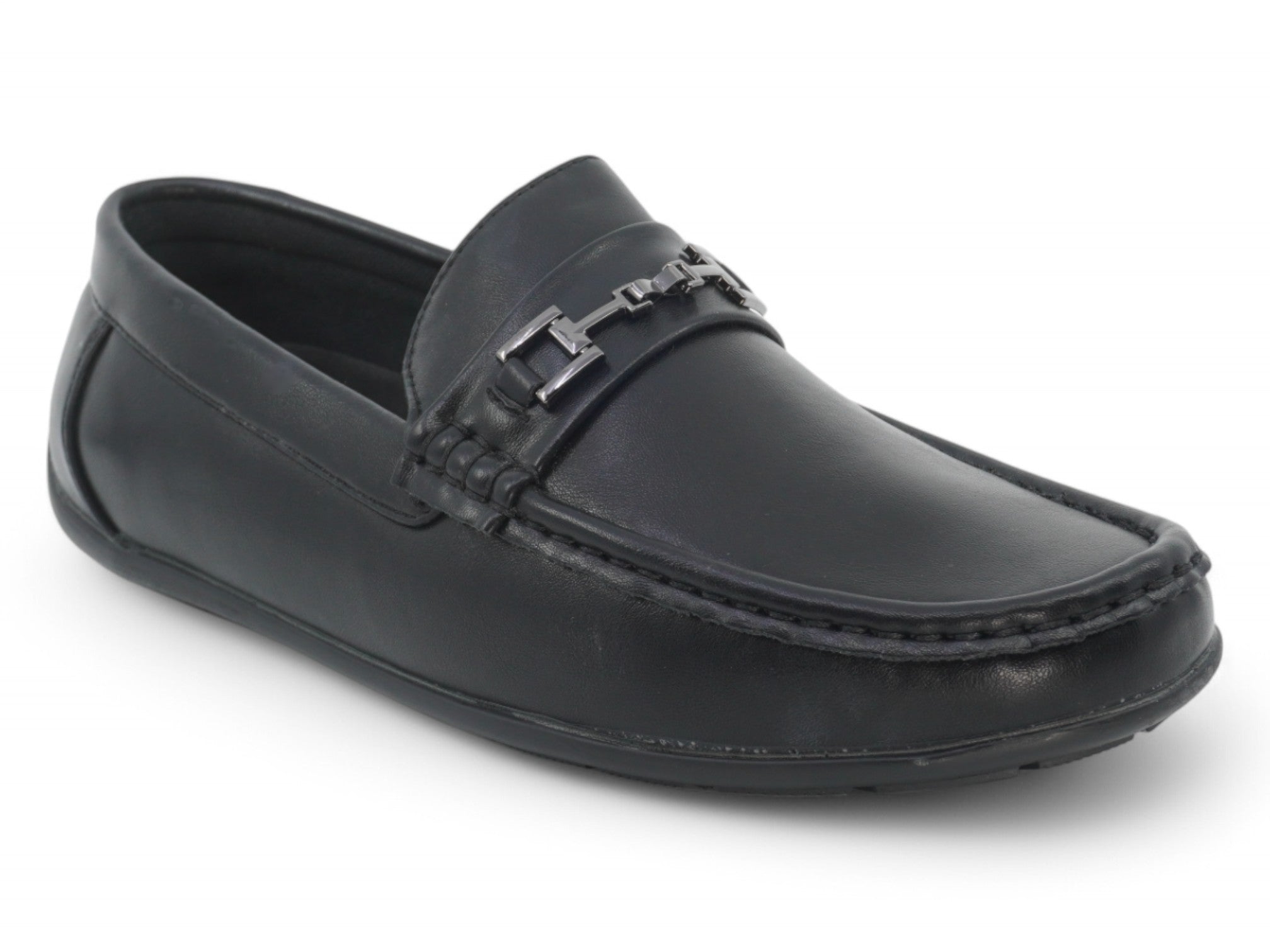 Black Orlan Moccasin Slip On