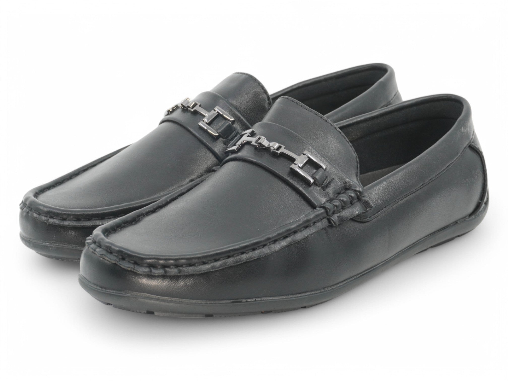 Black Orlan Moccasin Slip On