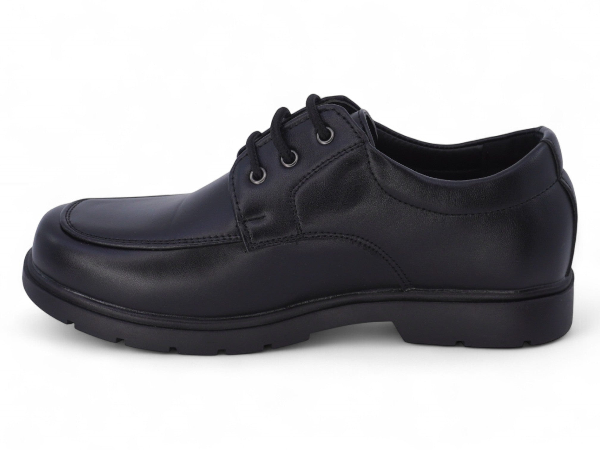Black Henry Lace Up School Shoe