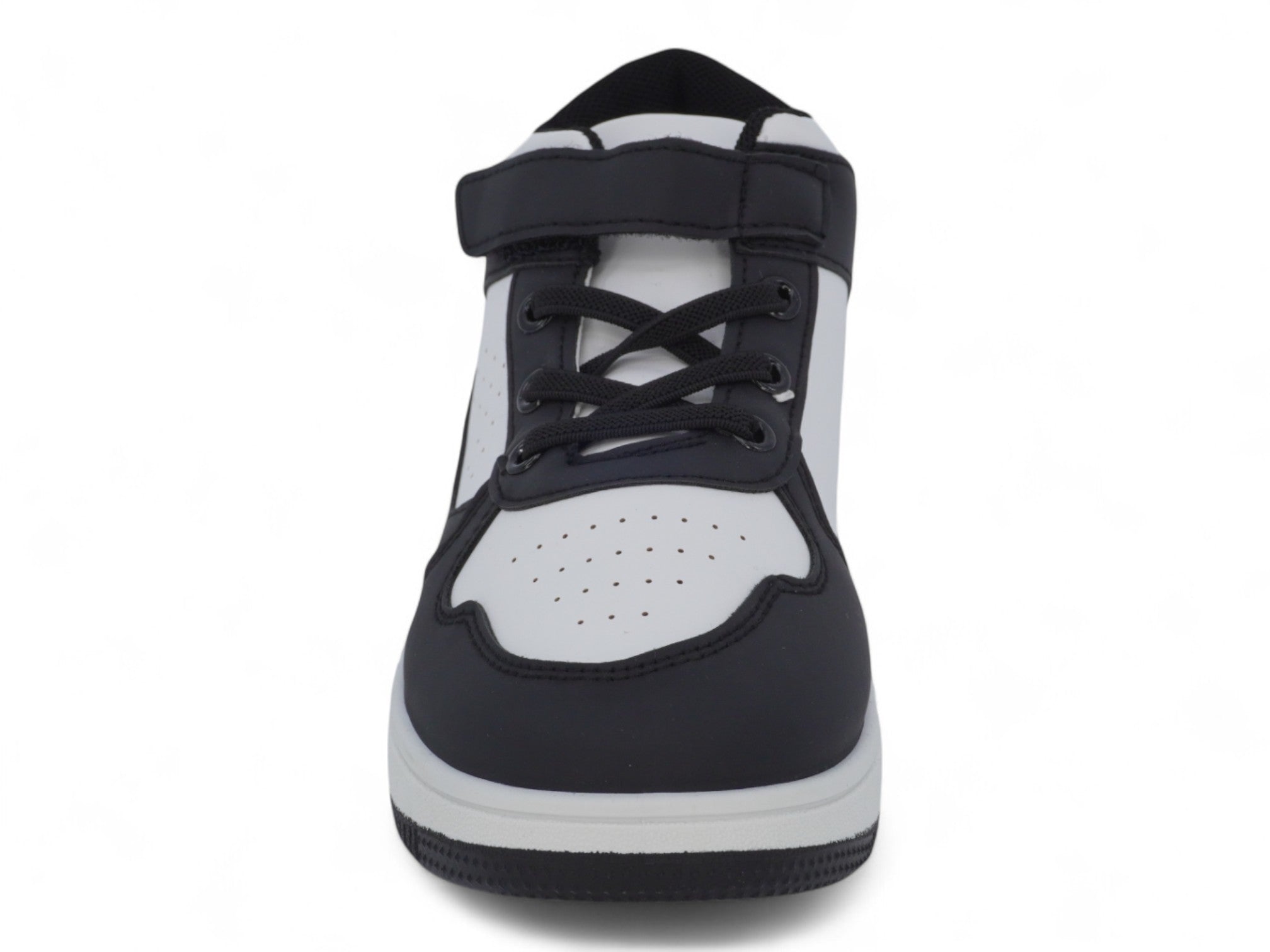 Toddler Black & White Mid Top Sneaker 2.0