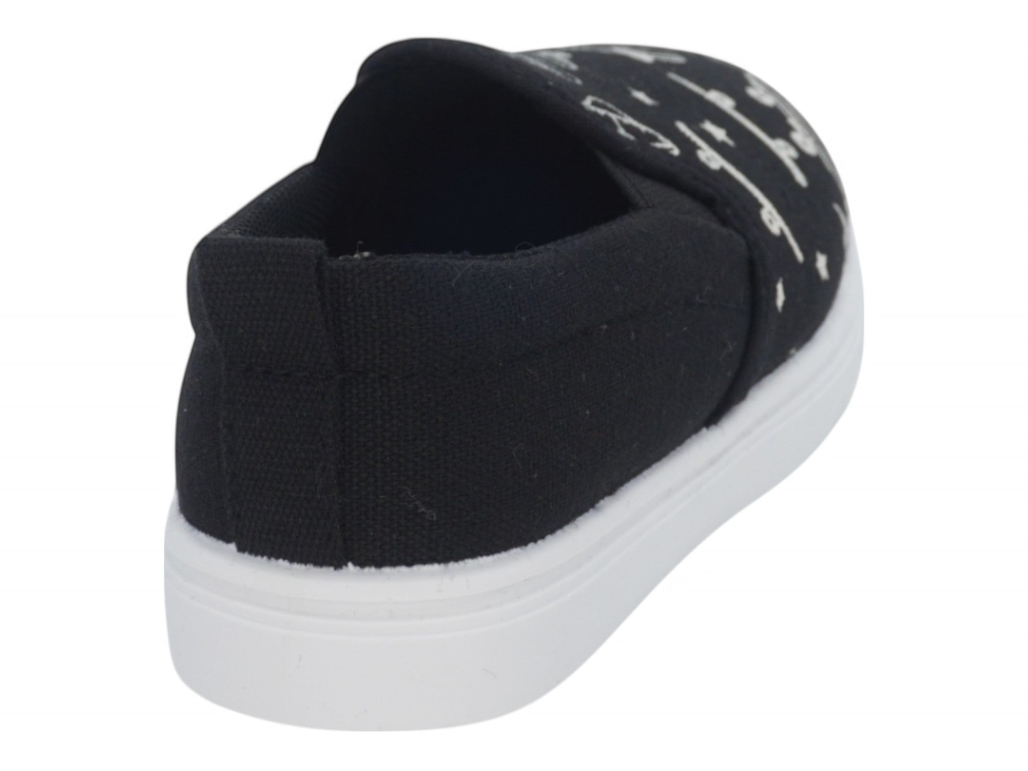 Toddler Black Skater Canvas Slip On