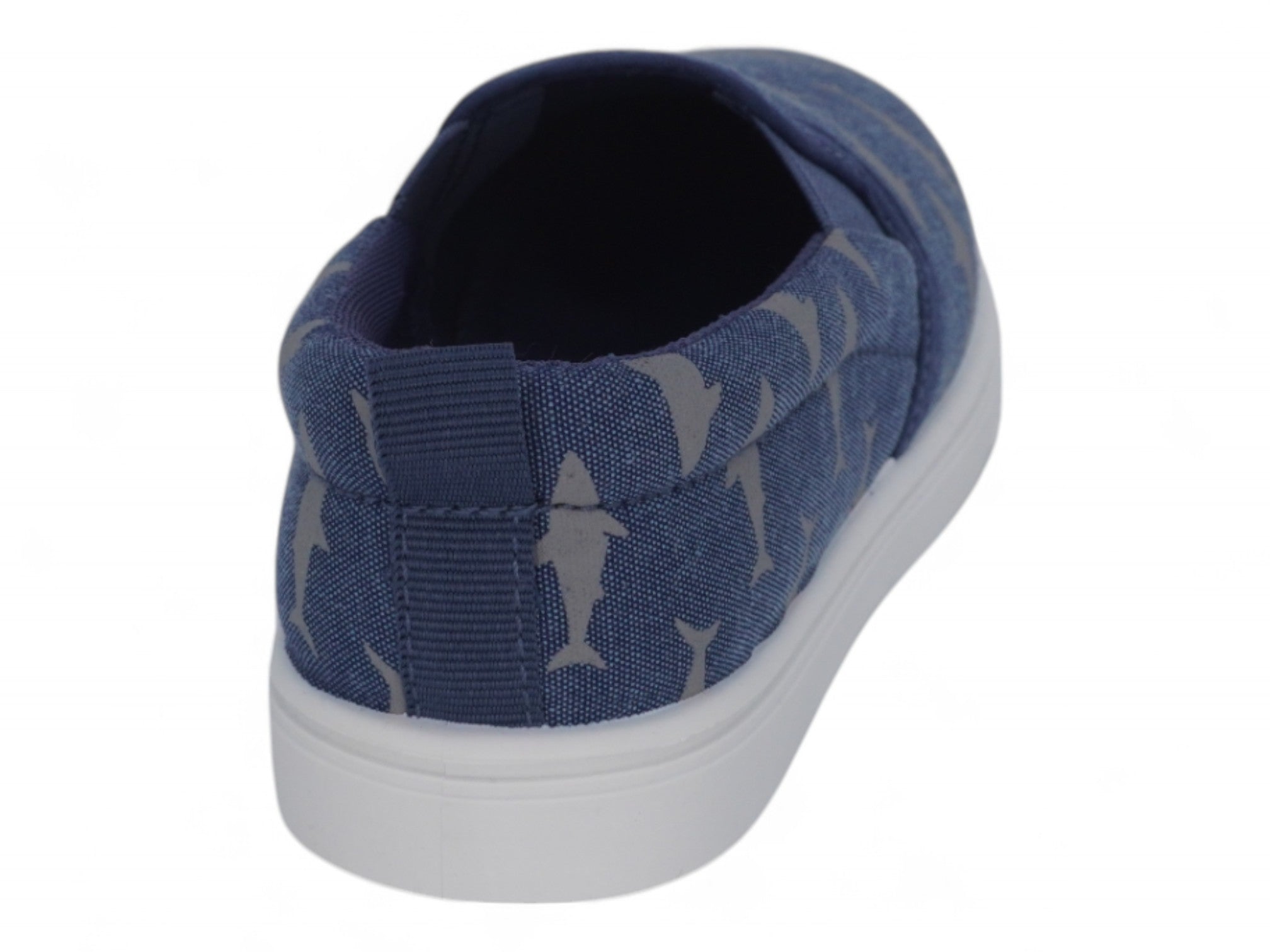 Toddler Blue Shark Canvas Slip On