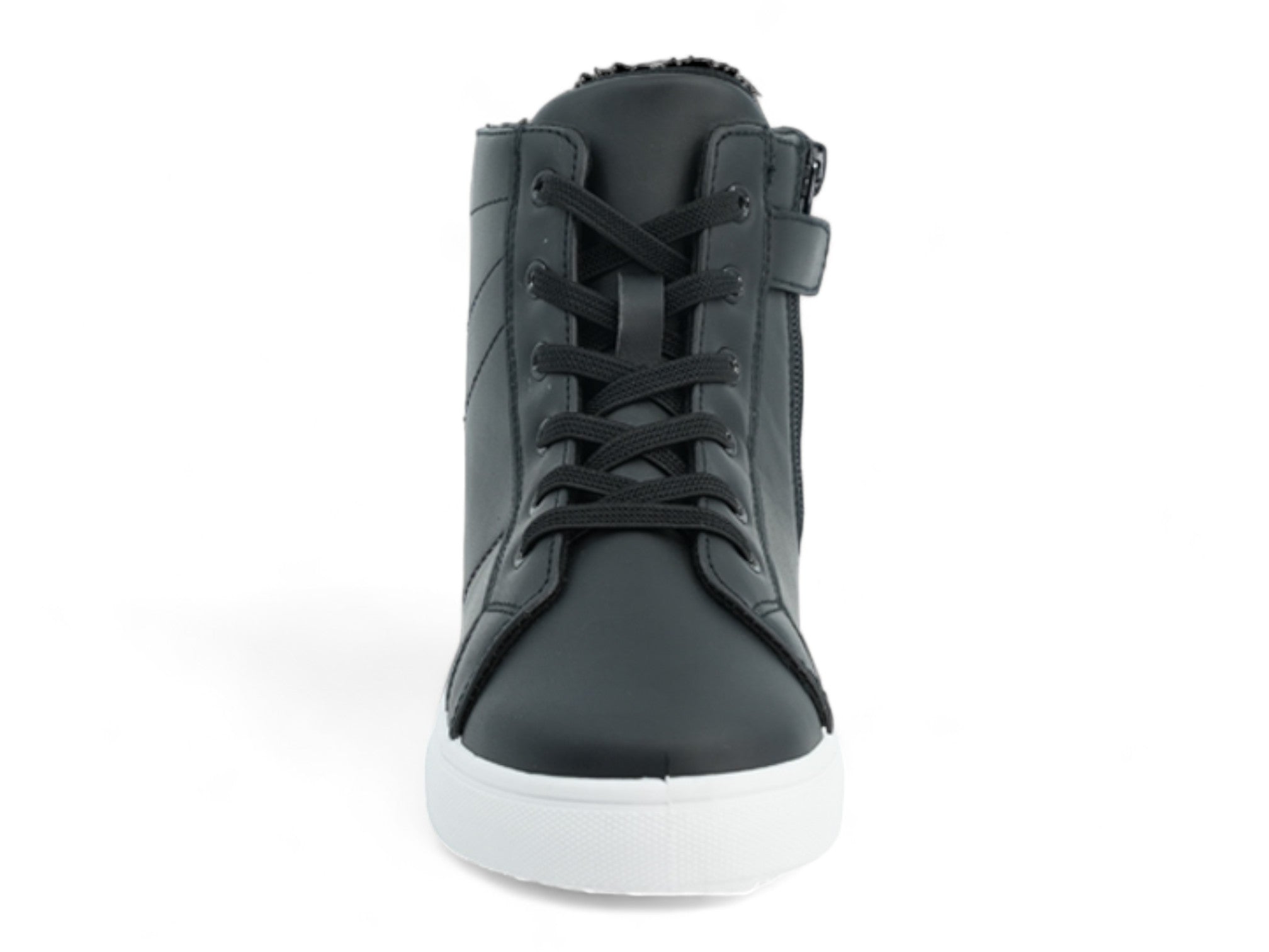 Boys' Black Fleece Lined High Top Sneaker