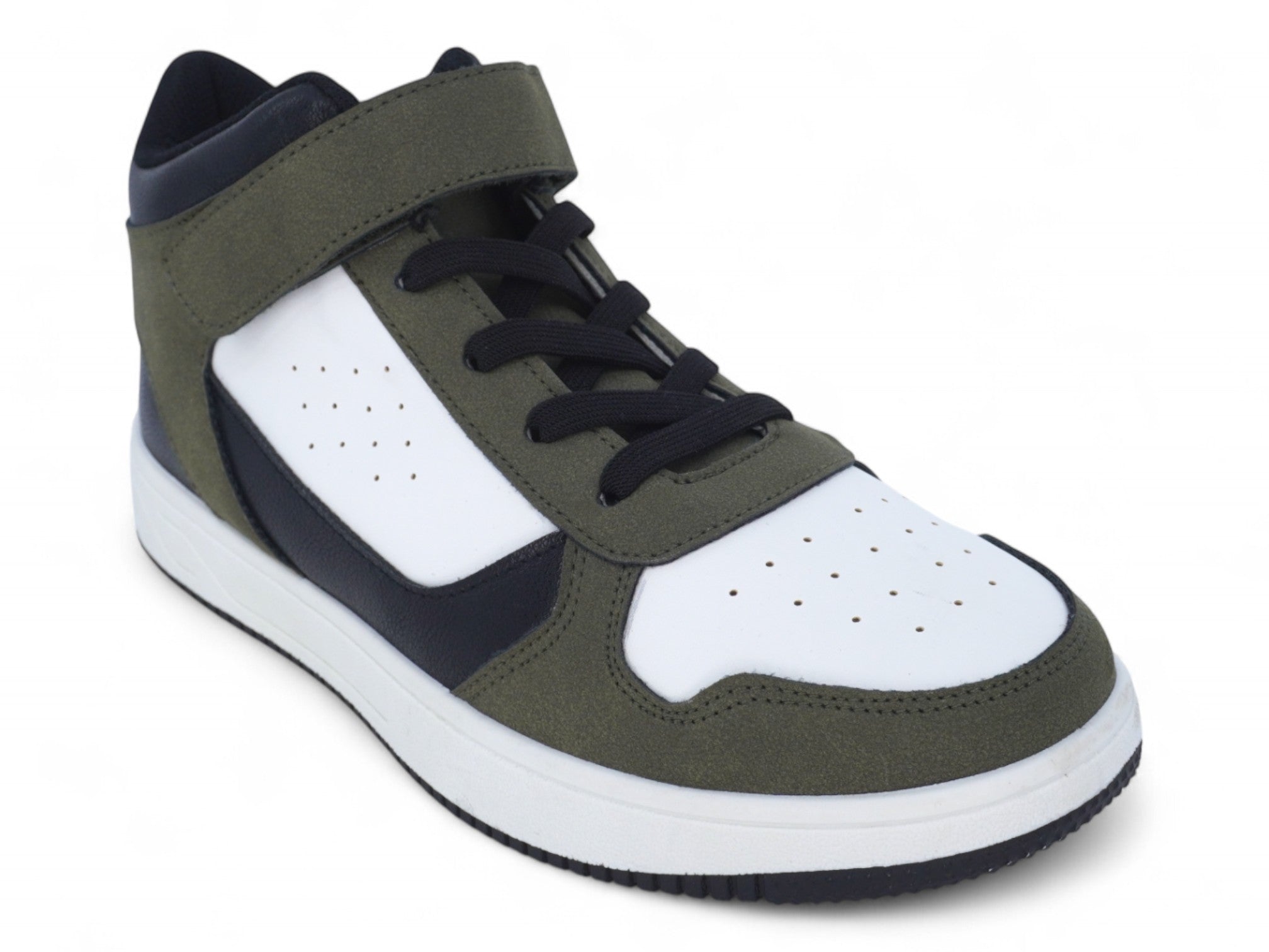 Boys' Black & Olive High Top Sneaker