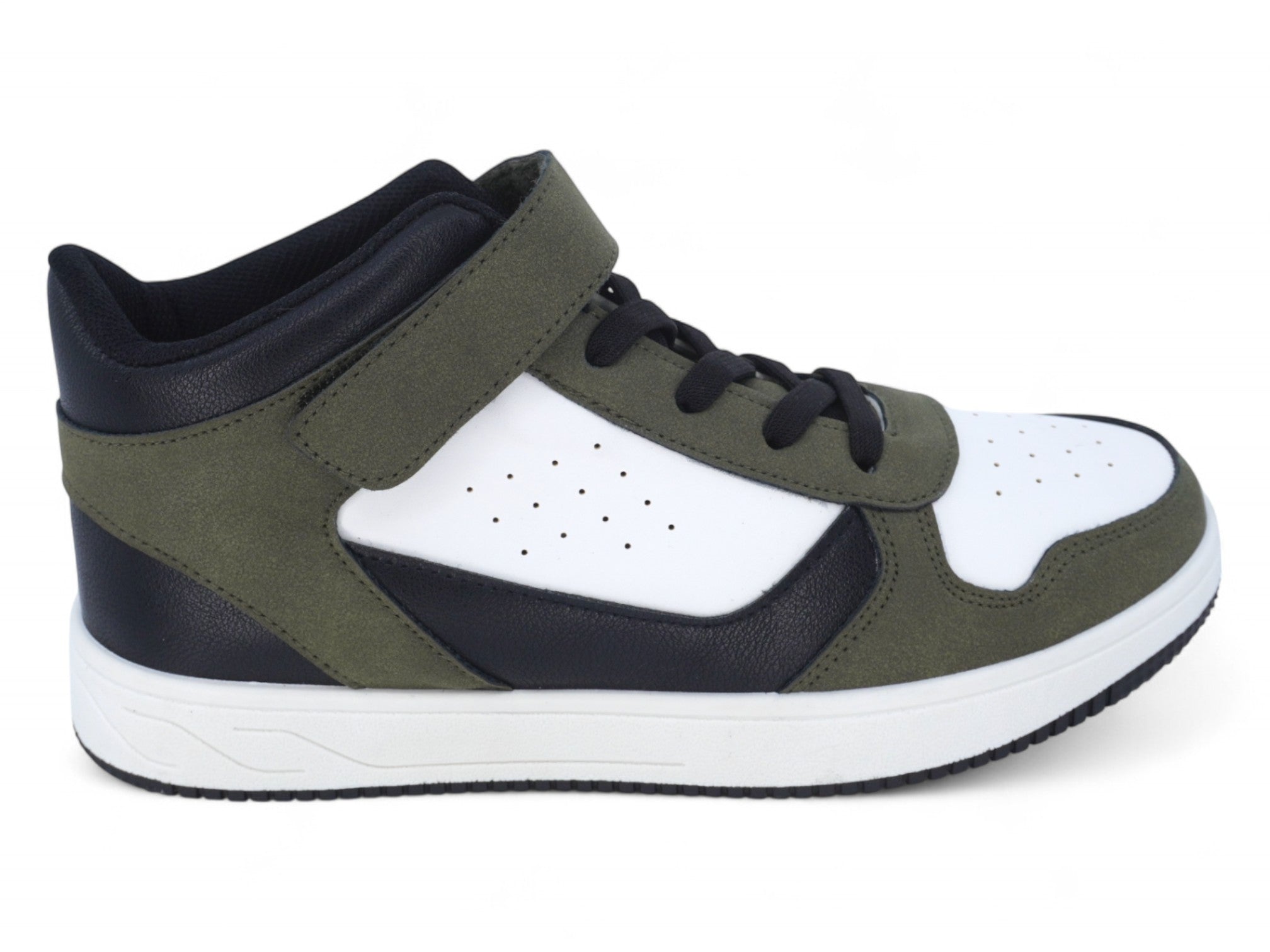 Boys' Black & Olive High Top Sneaker