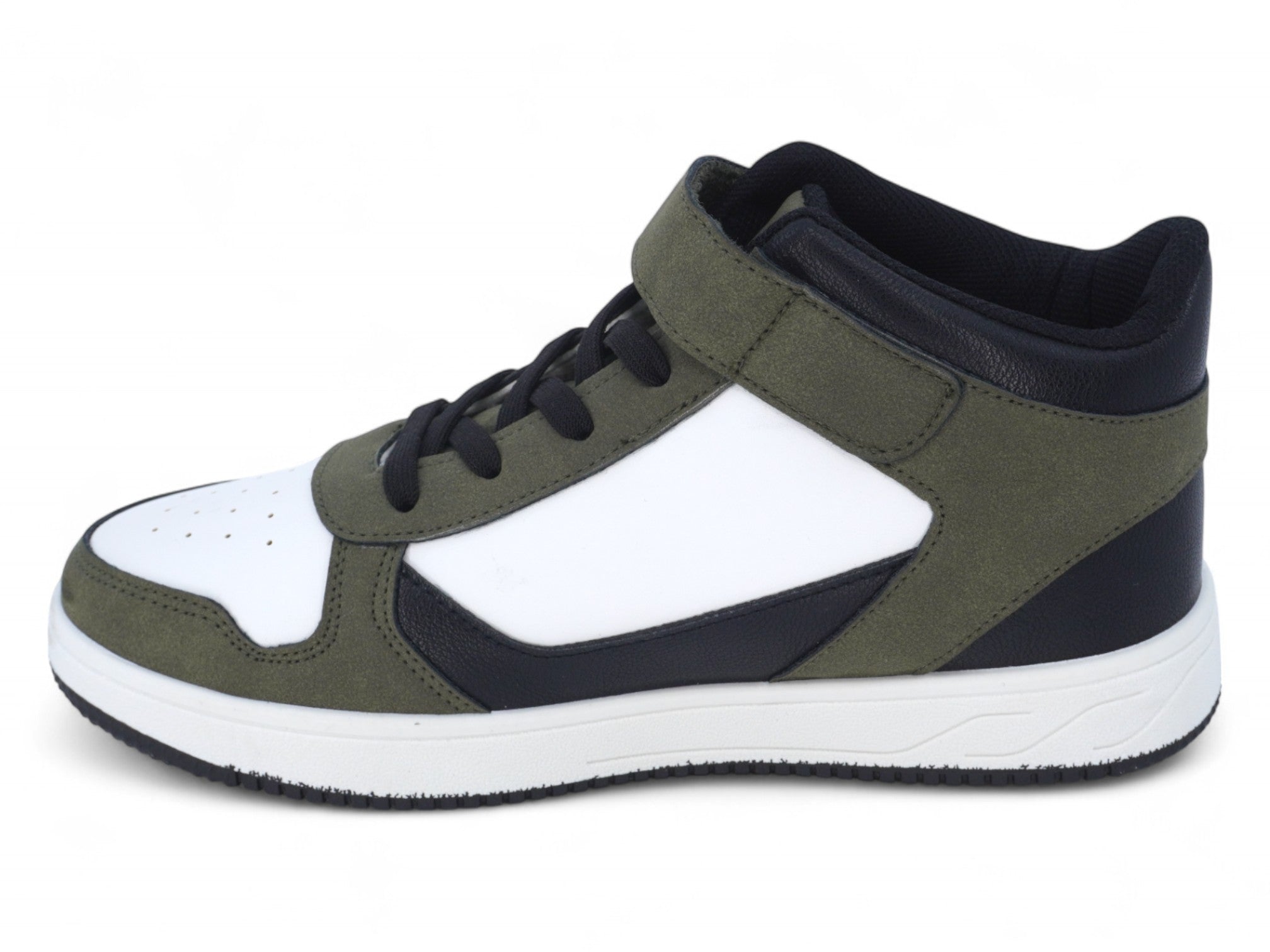 Boys' Black & Olive High Top Sneaker