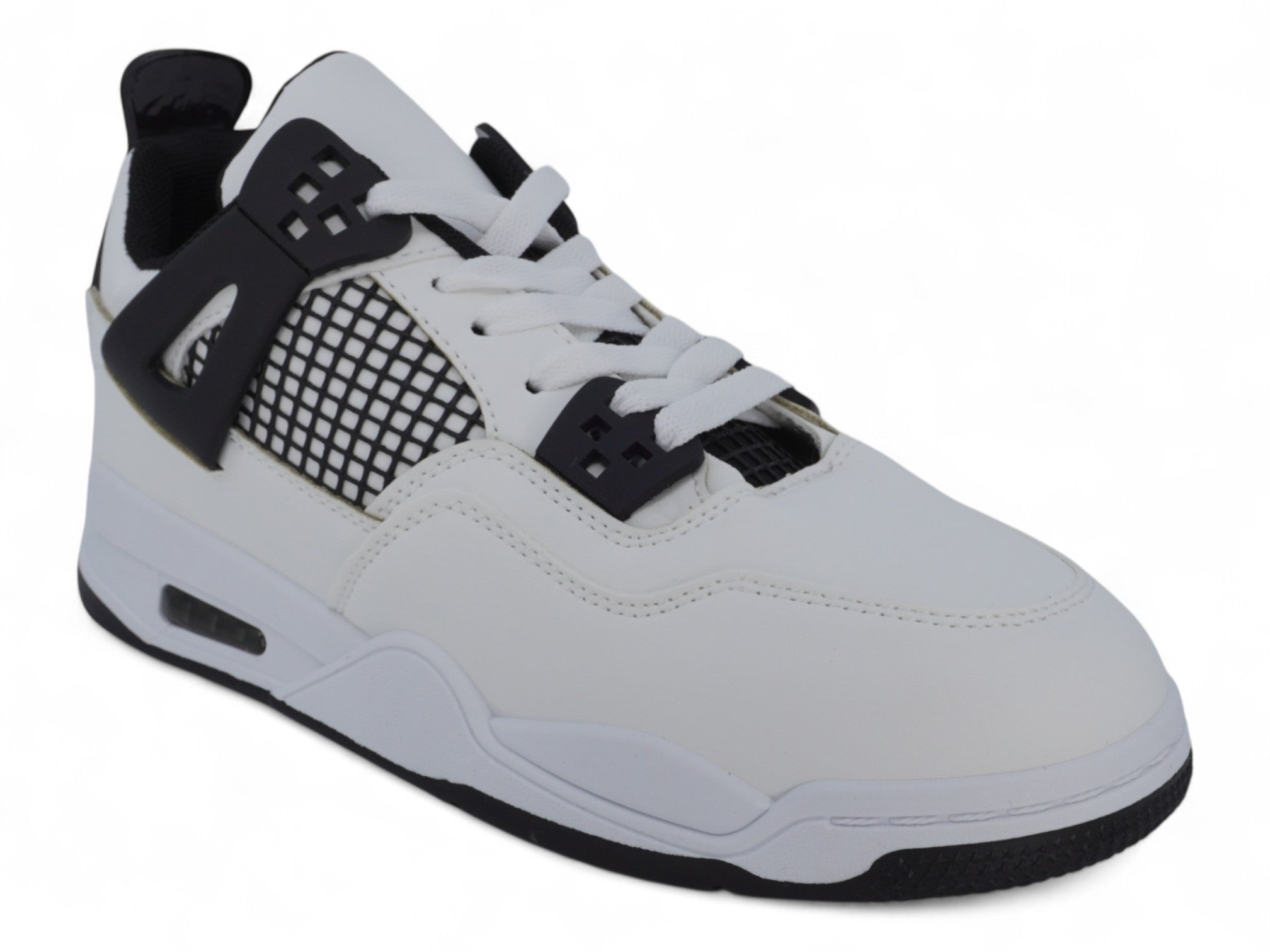 Boys' Black White Net Sneaker