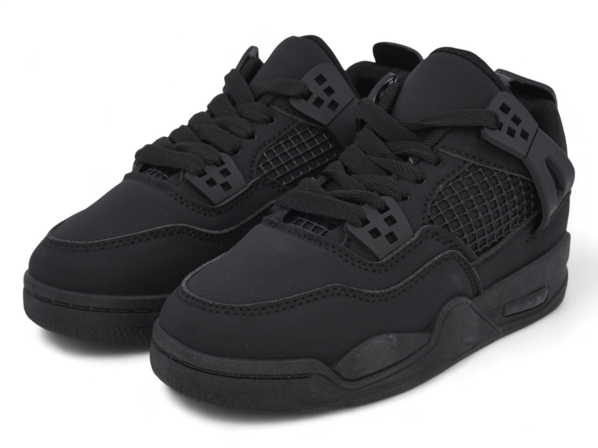 Boys' Triple Black Net Sneaker