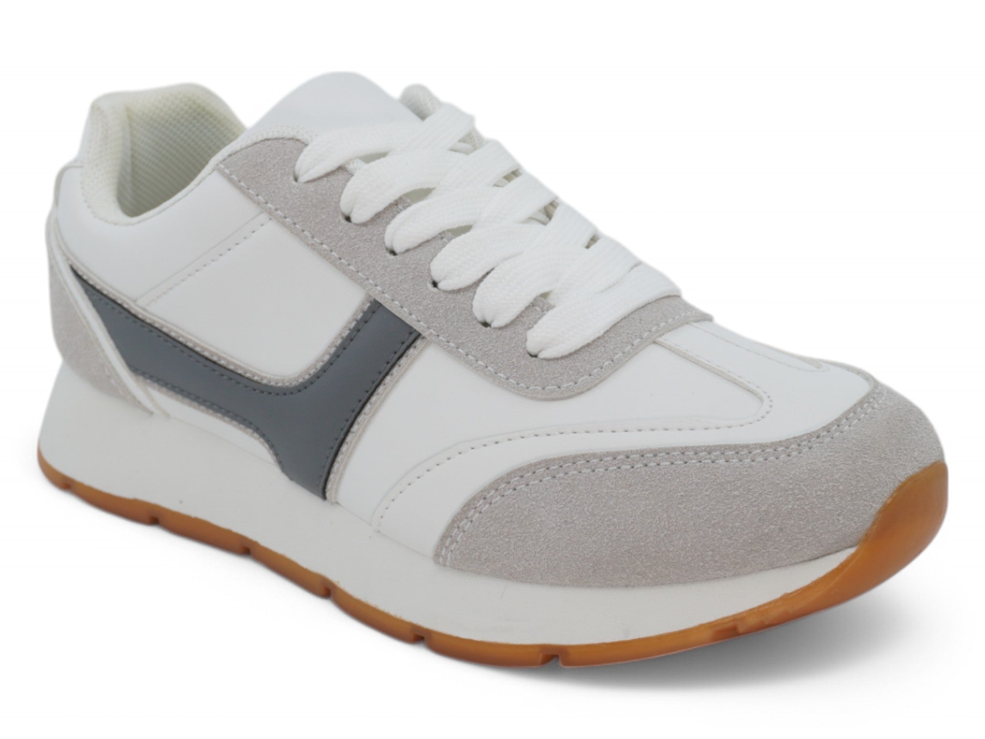 Boys' Gray Faux Suede Sneaker