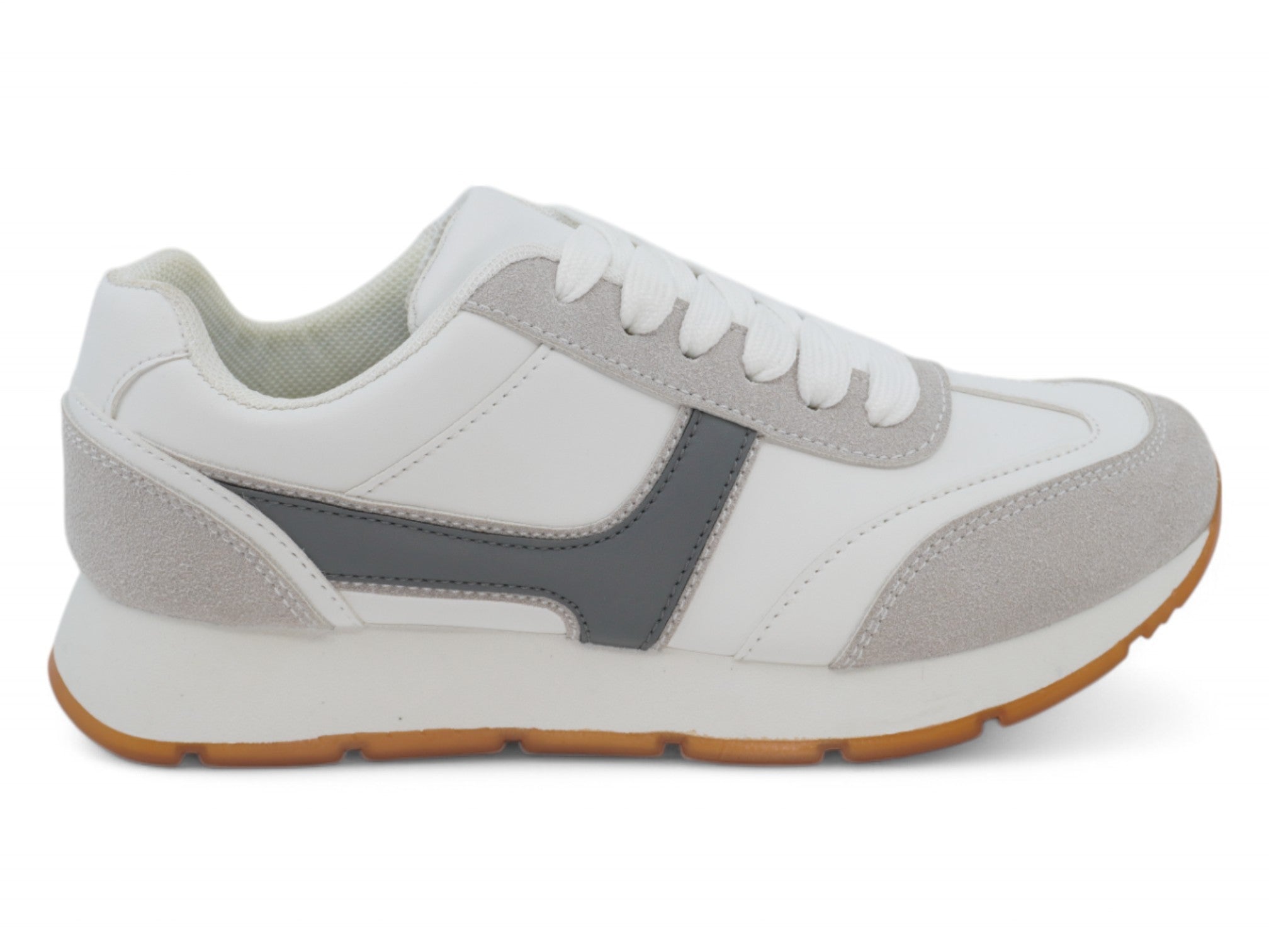 Boys' Gray Faux Suede Sneaker