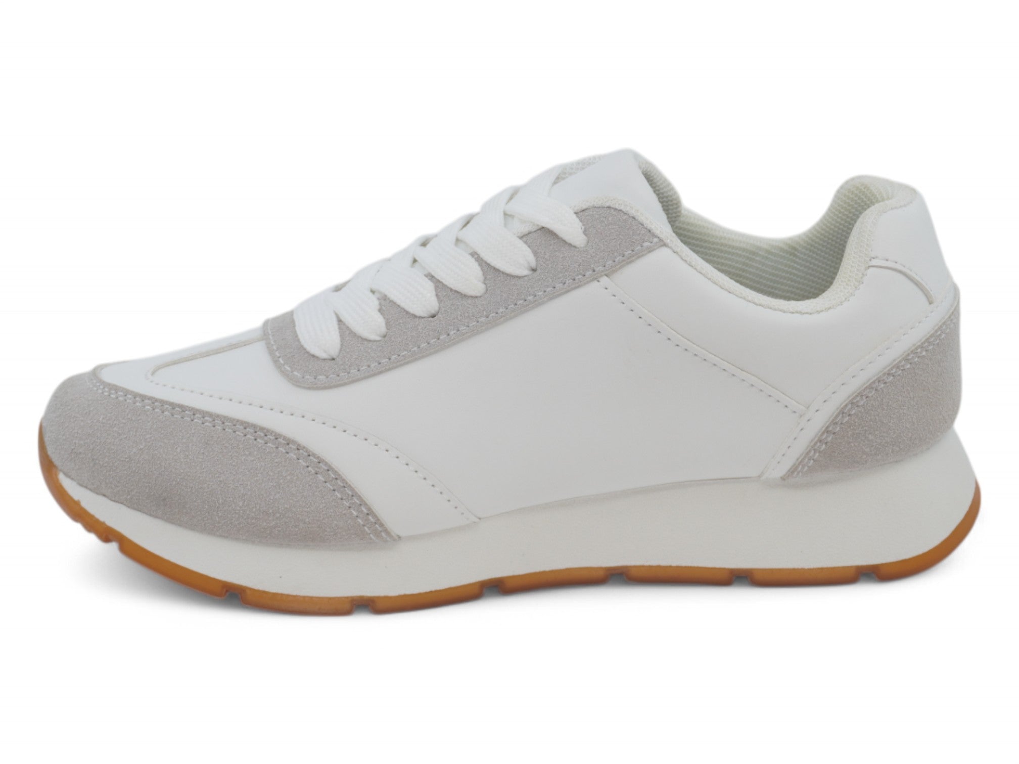 Boys' Gray Faux Suede Sneaker