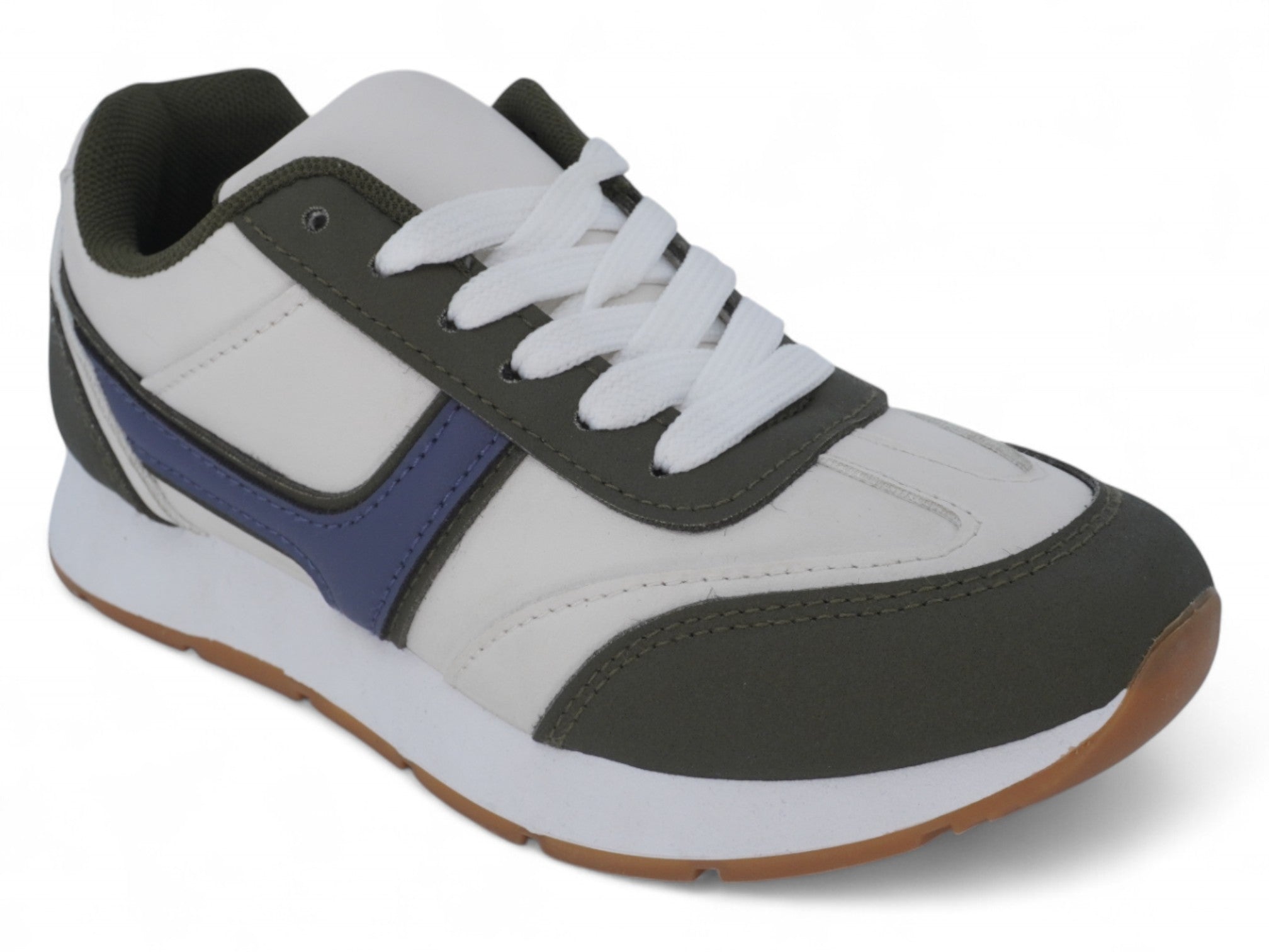 Boys' Blue & Green Faux Suede Sneaker