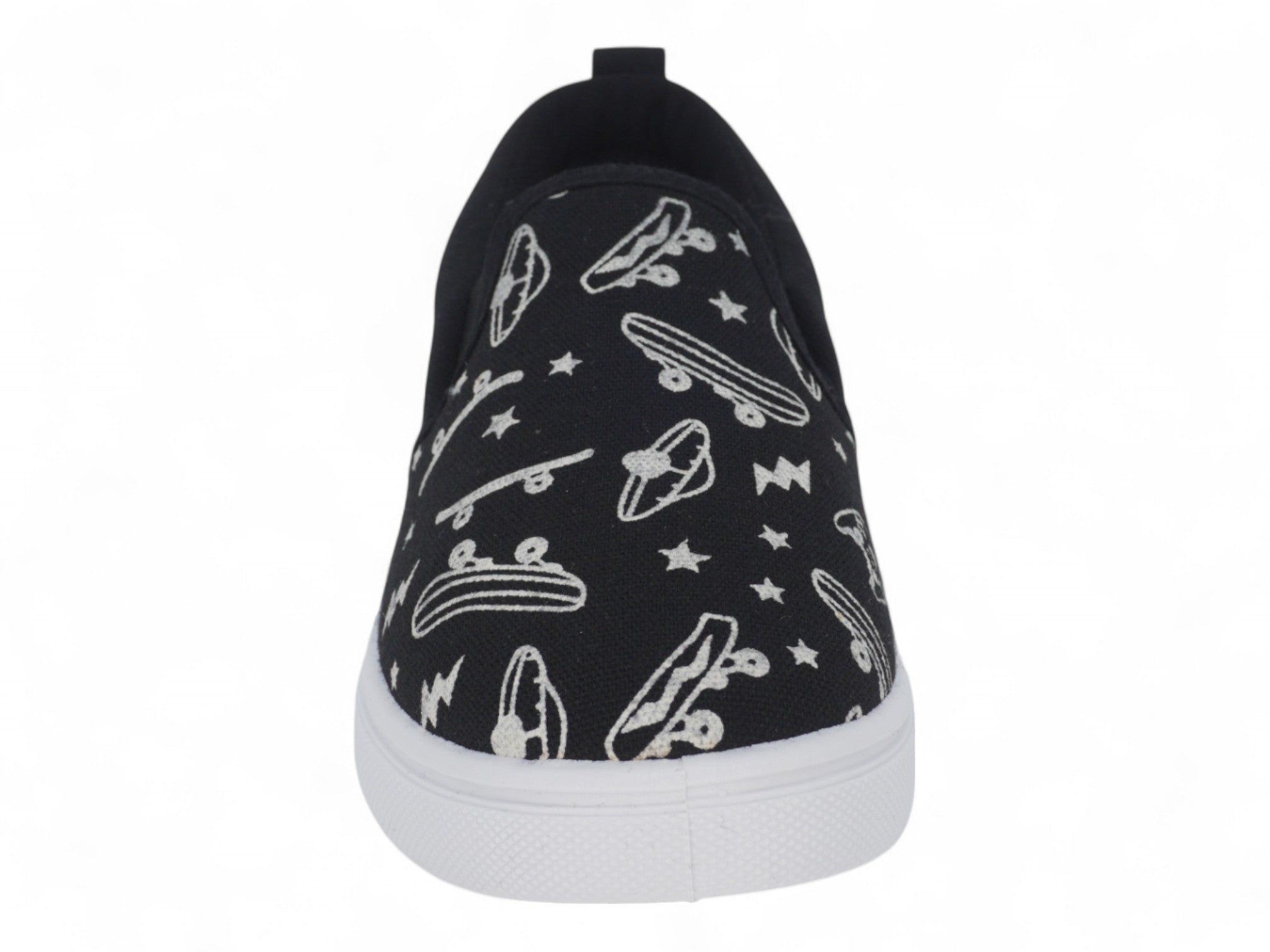 Boys' Black Skater Canvas Slip On