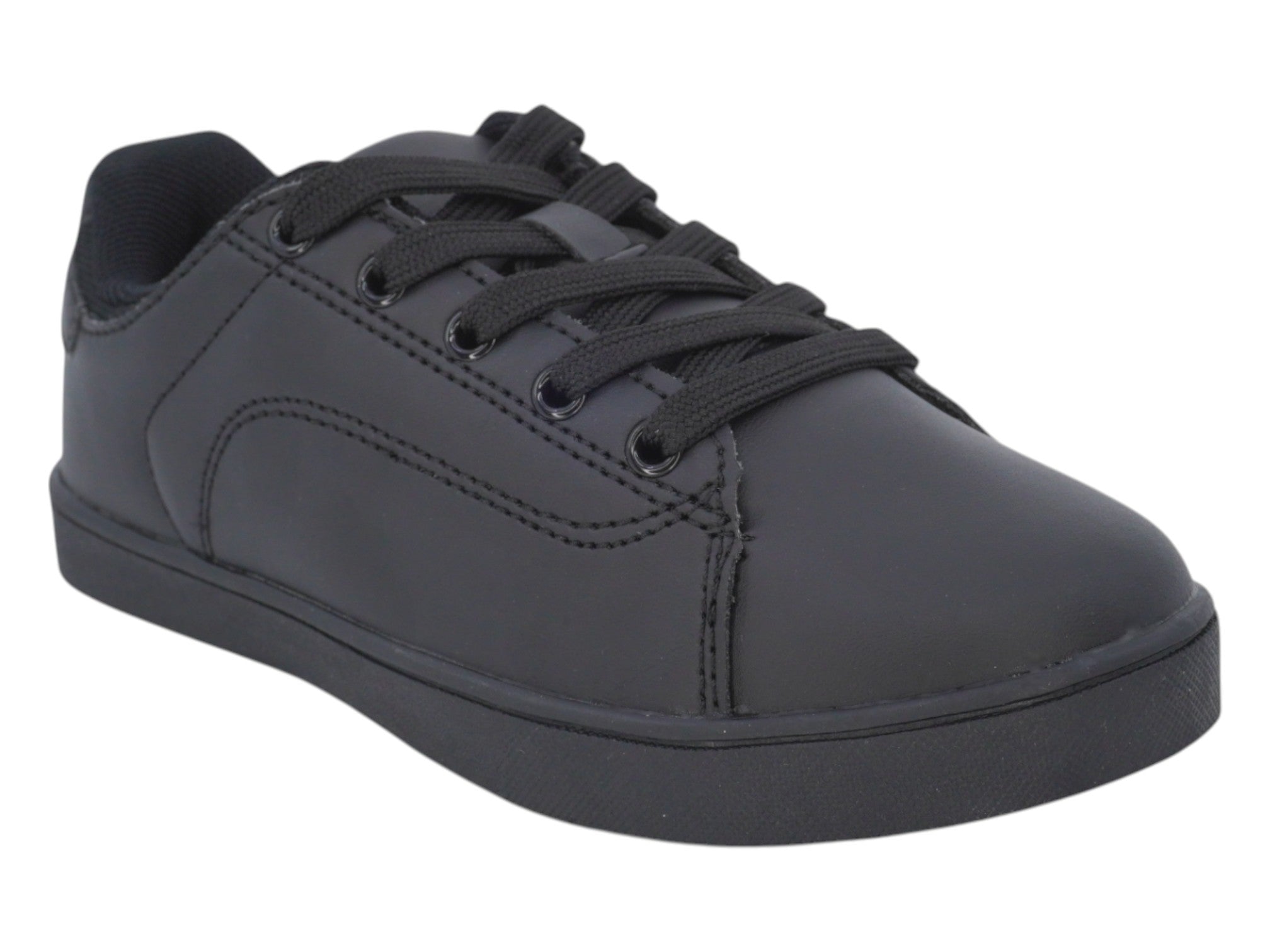 Boys' All Black Lace Up Casual Shoe