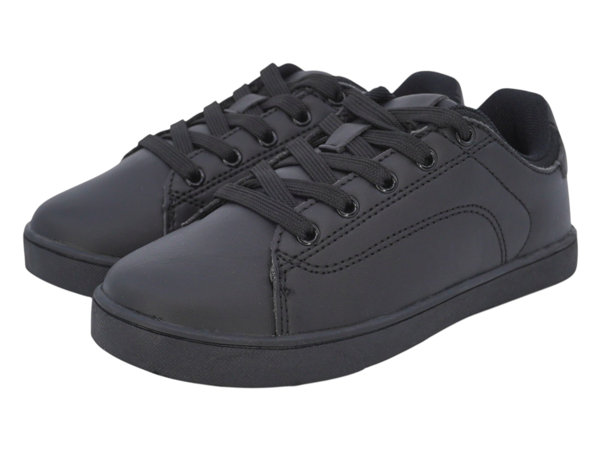 Boys' All Black Lace Up Casual Shoe