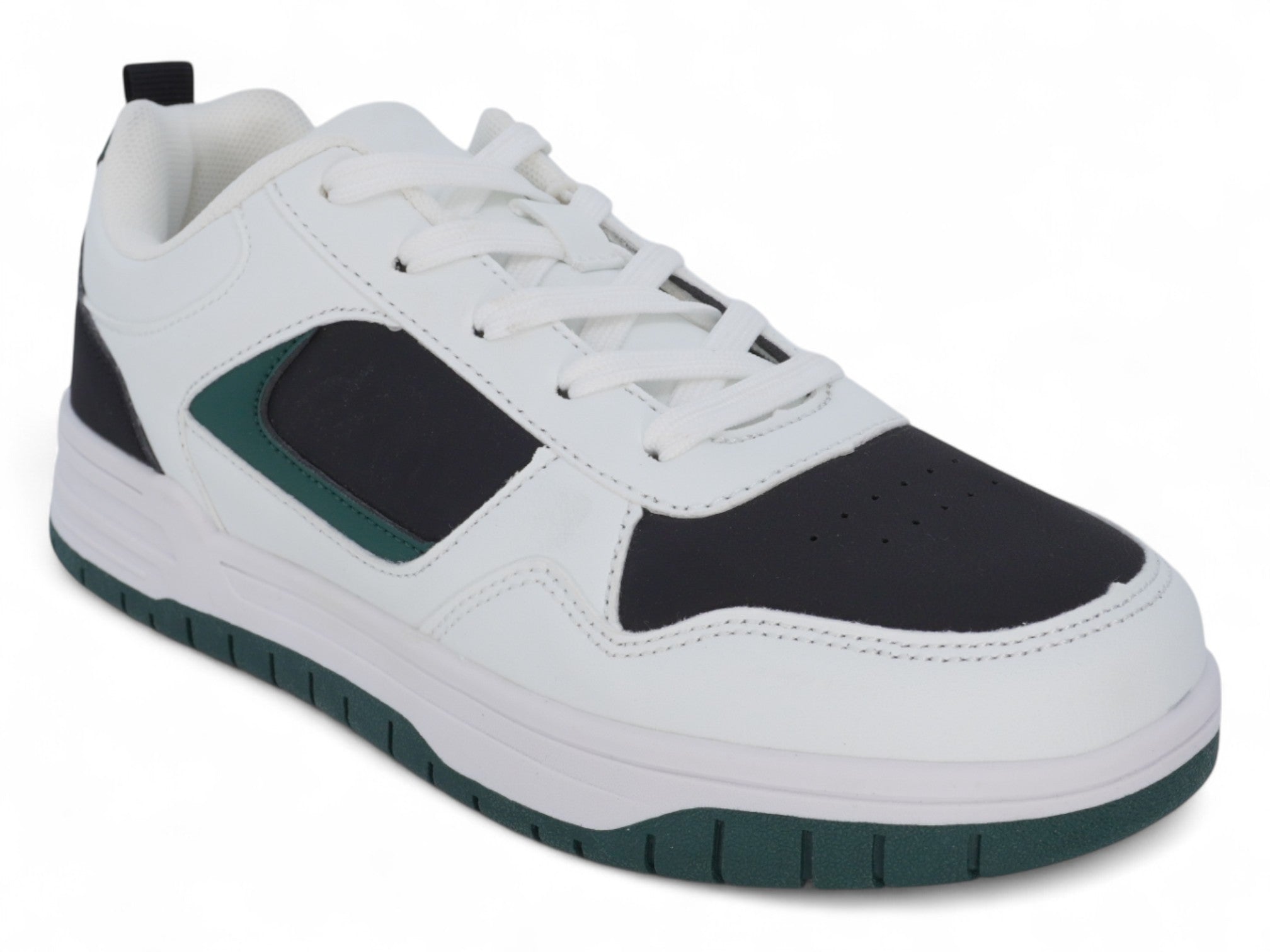 Boy's Green & White Court Sneaker