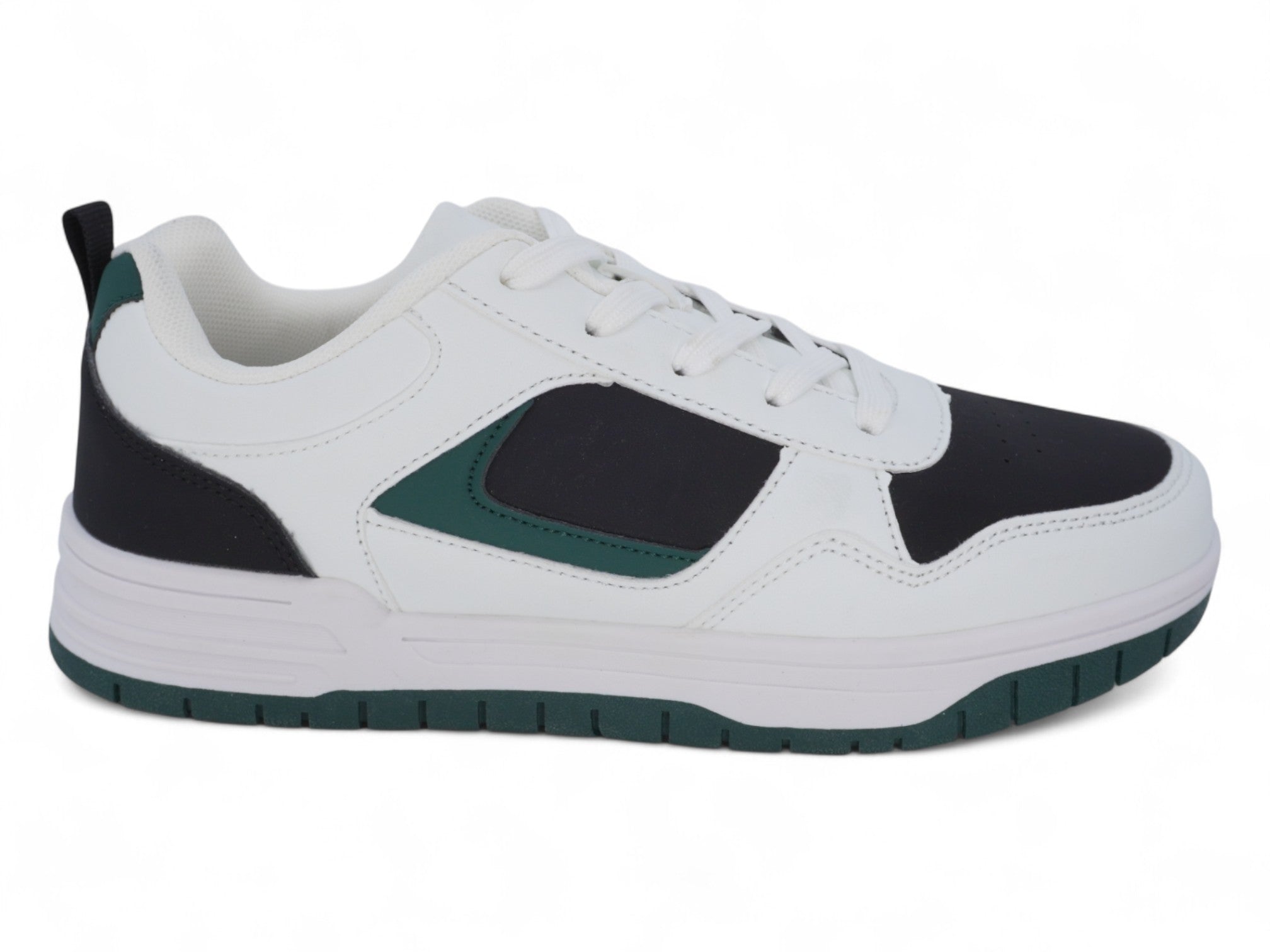 Boy's Green & White Court Sneaker