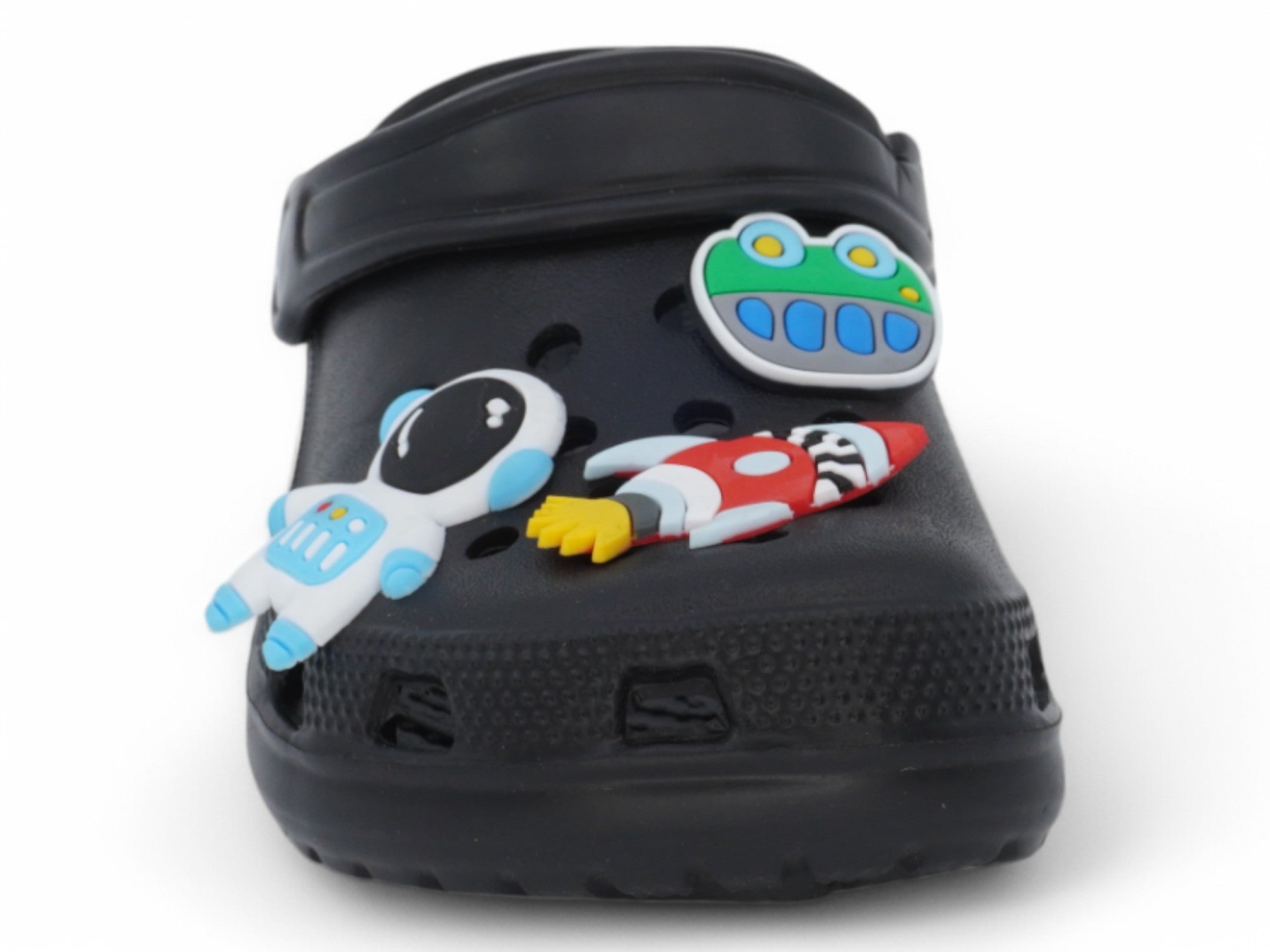 Boys Black Charm Clog