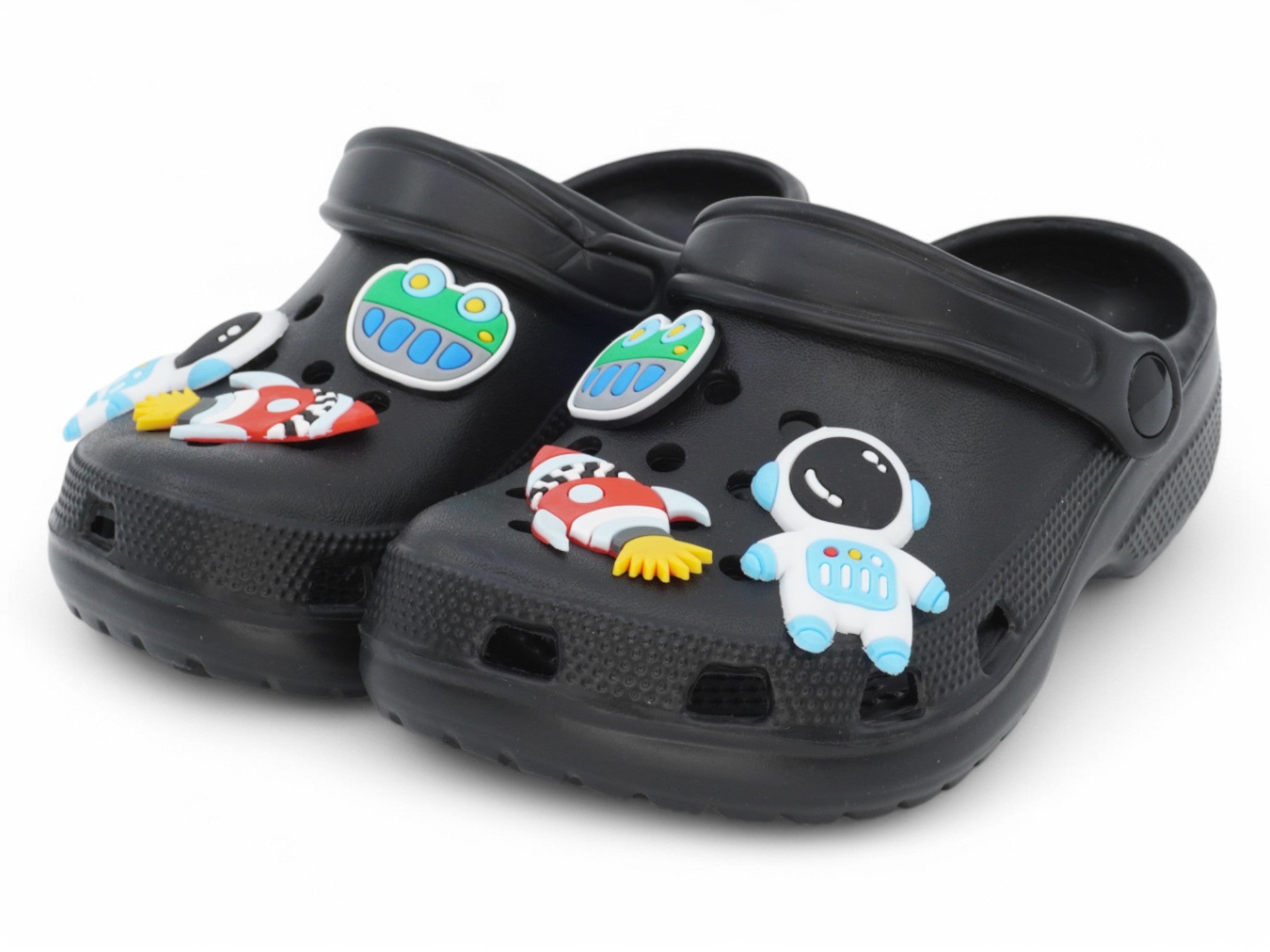 Boys Black Charm Clog