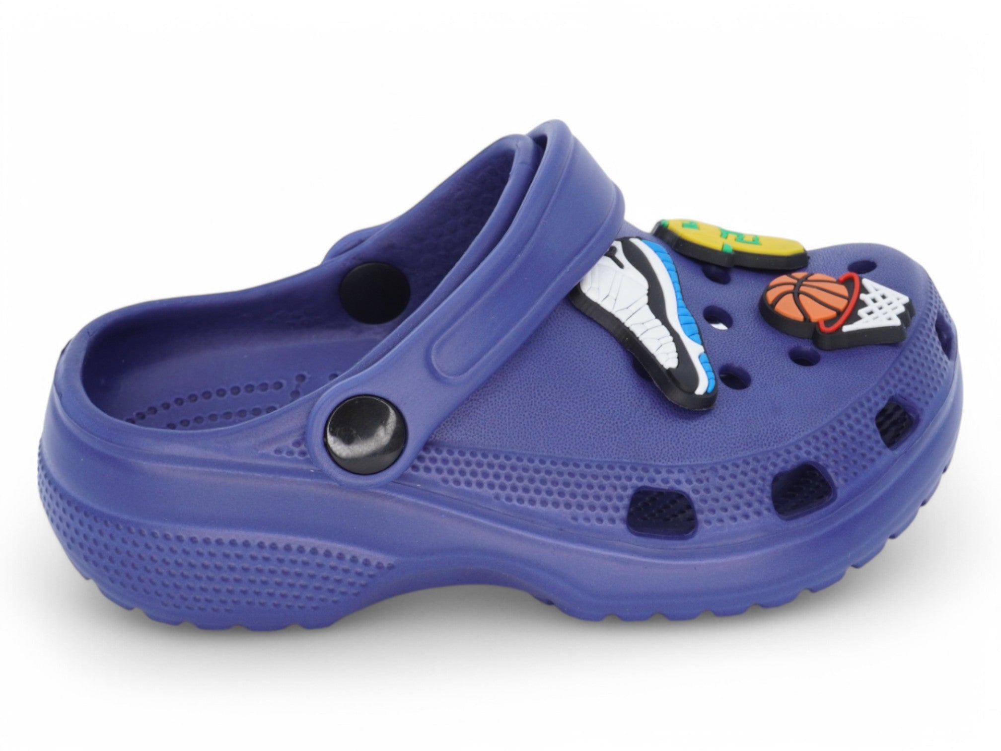 Boys' Navy Soccer Charm Clog