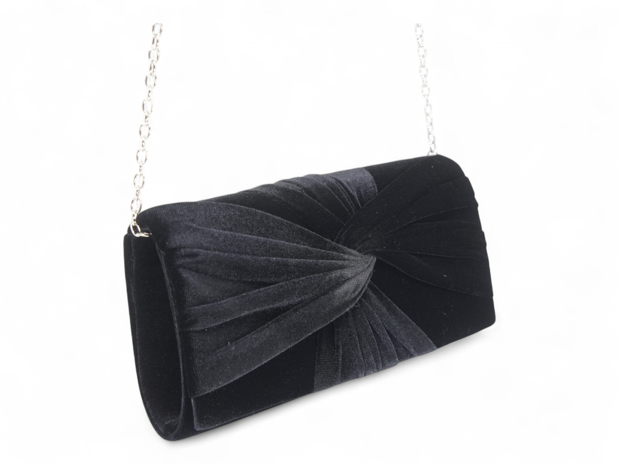 Black Velvet Knot Clutch