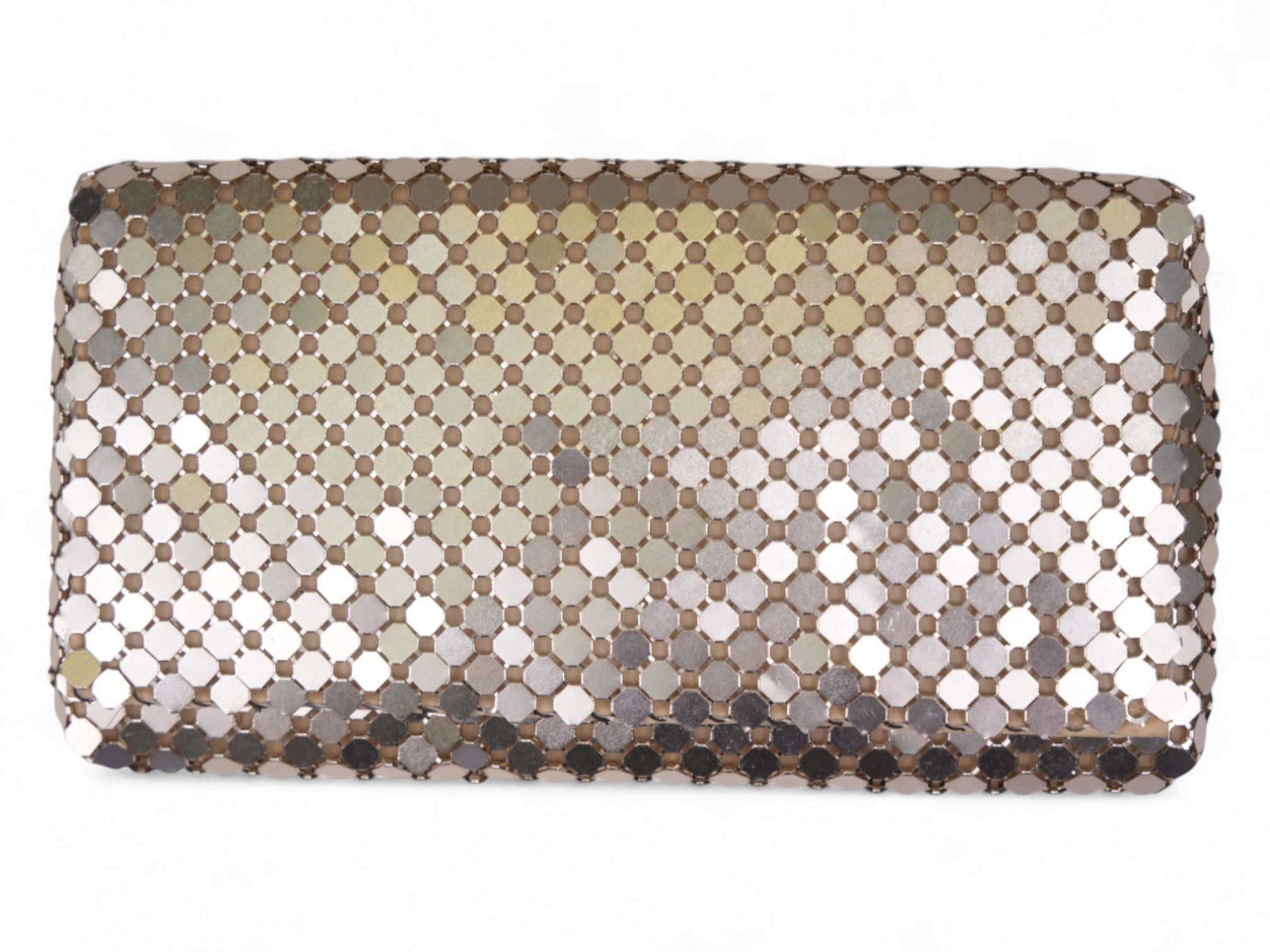 Gold Metal Mesh Clutch