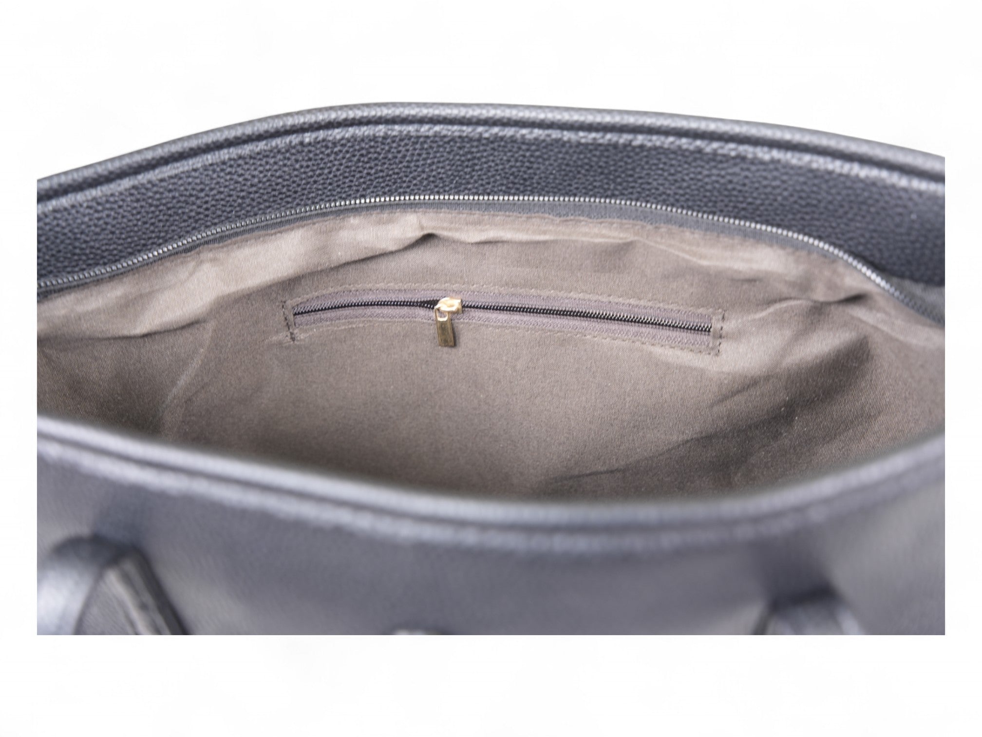 Black carry all tote with wallet