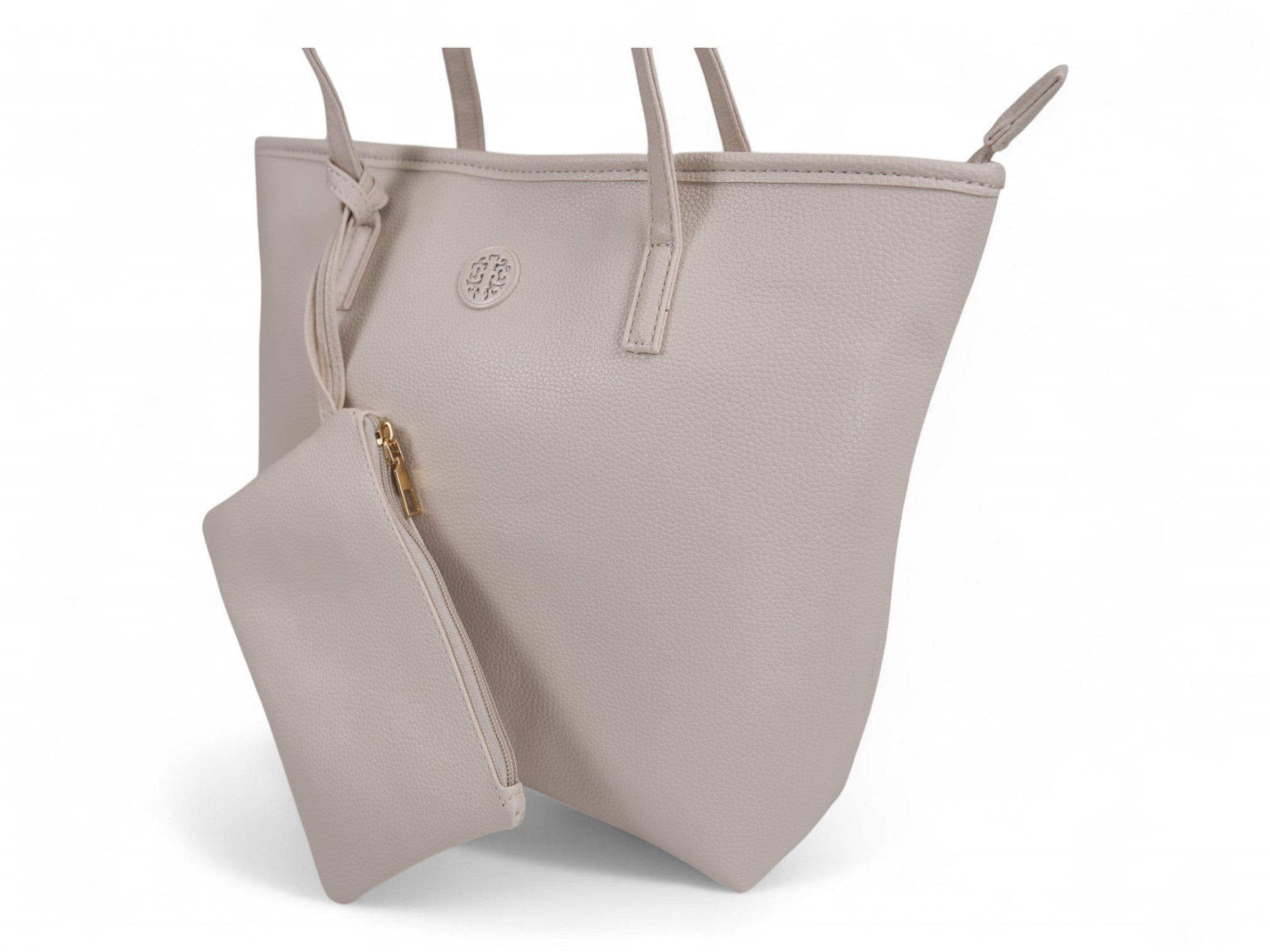 Bone carry all tote with wallet