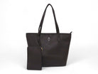 Brown carry all tote with wallet