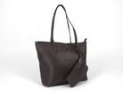 Brown carry all tote with wallet