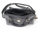 Black Satchel Double Handle