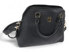 Black Satchel Double Handle