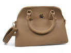 Taupe Satchel Double Handle