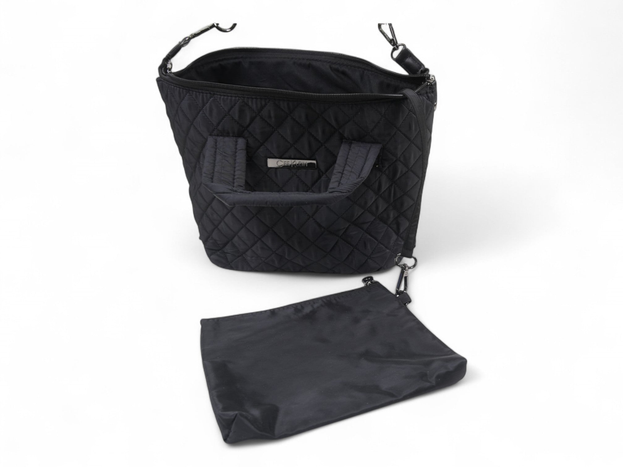 Black Quilted Tote Bag