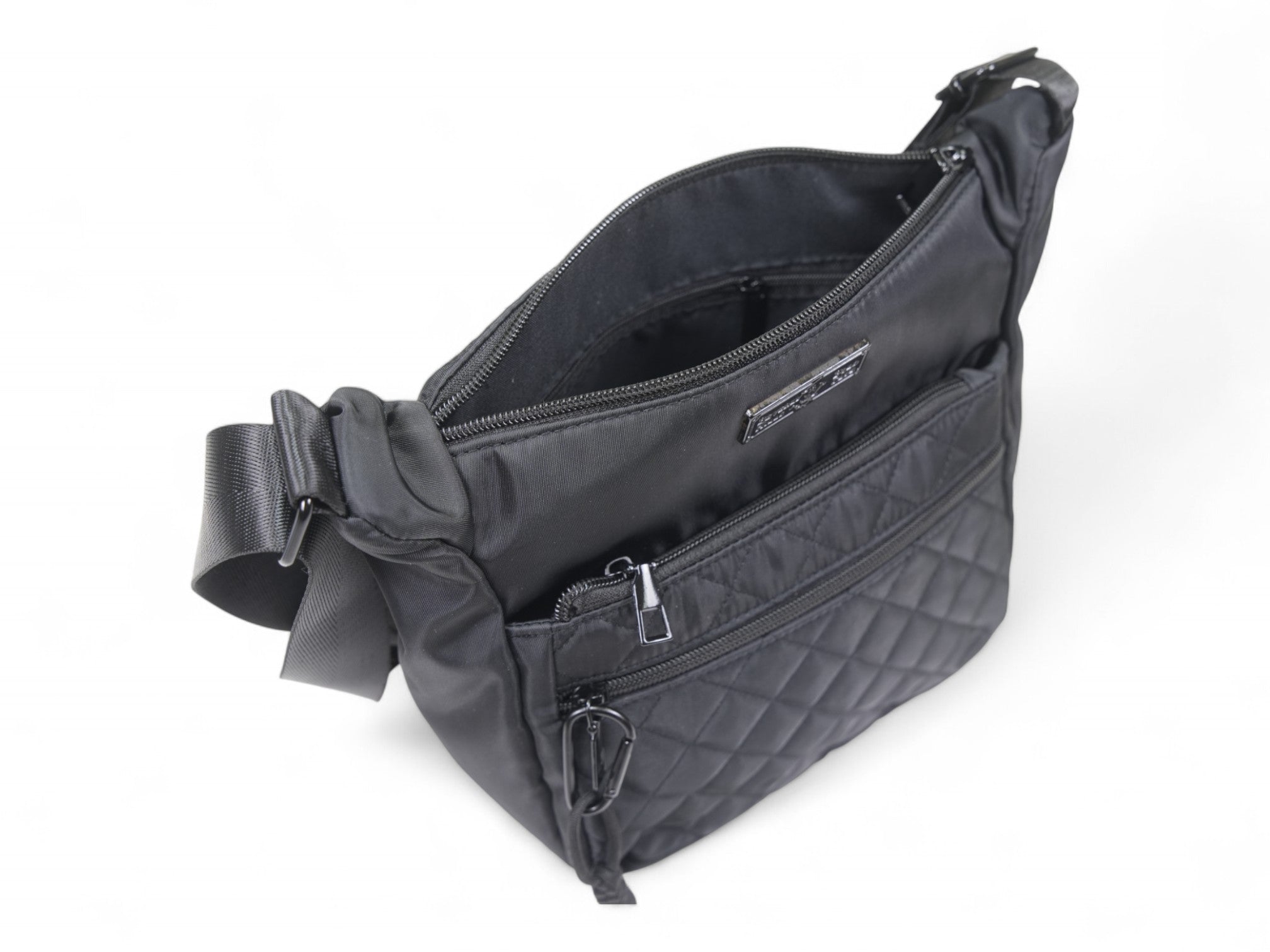 Black Nylon Crossbody Bag