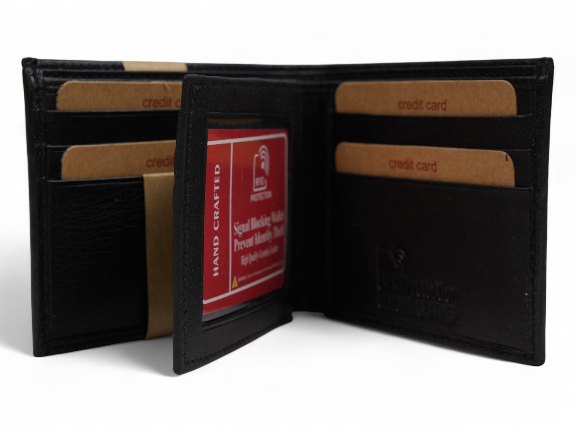 Black Leather Bi Fold Leather
