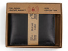 Black Leather Bi Fold Leather