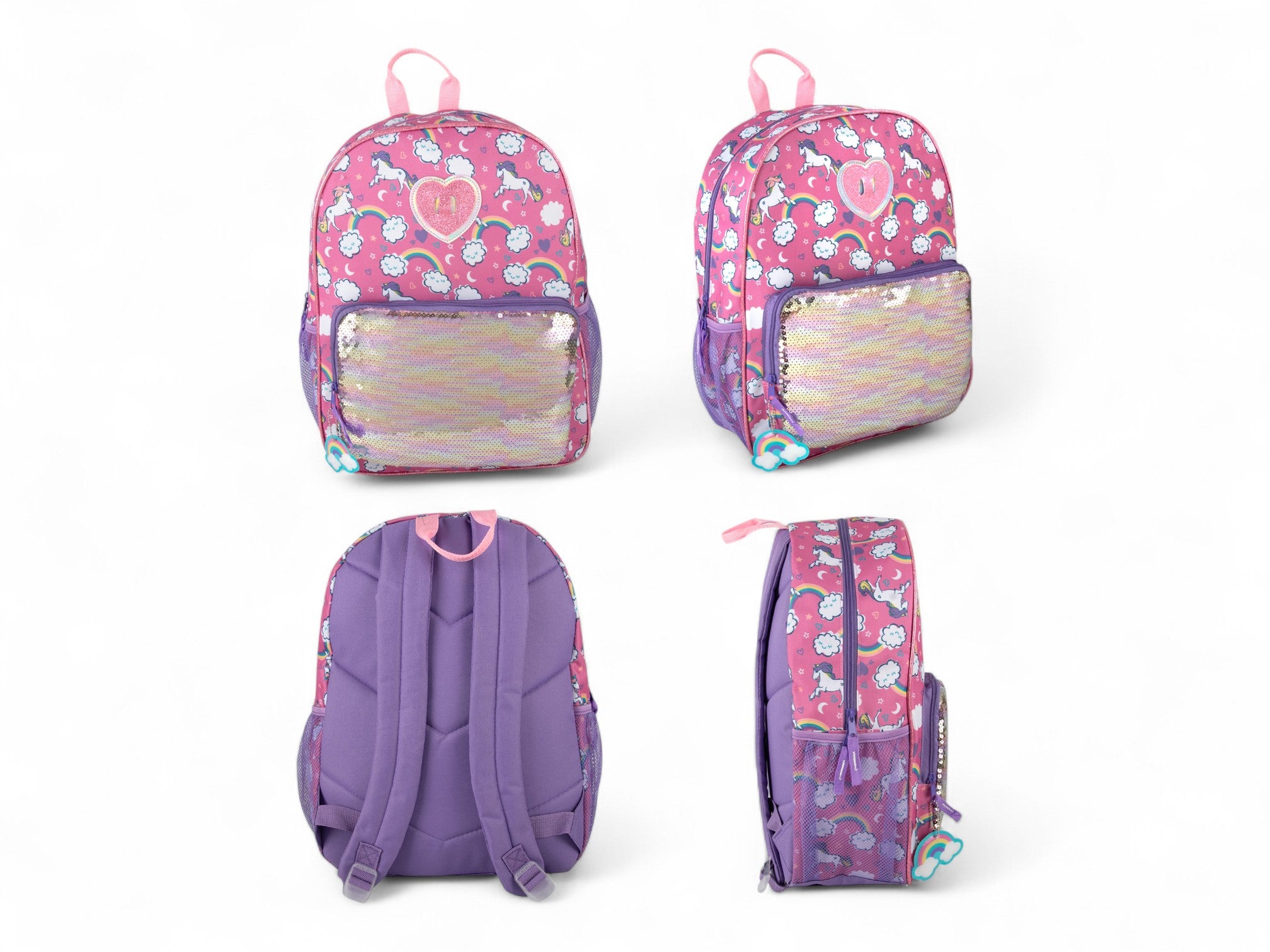 Unicorn Sequin Backpack and Accessories Set