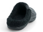 Women's Black Fleece Lined Slide Slipper