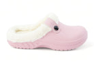 Women's Pink Fleece Lined Slide Slipper
