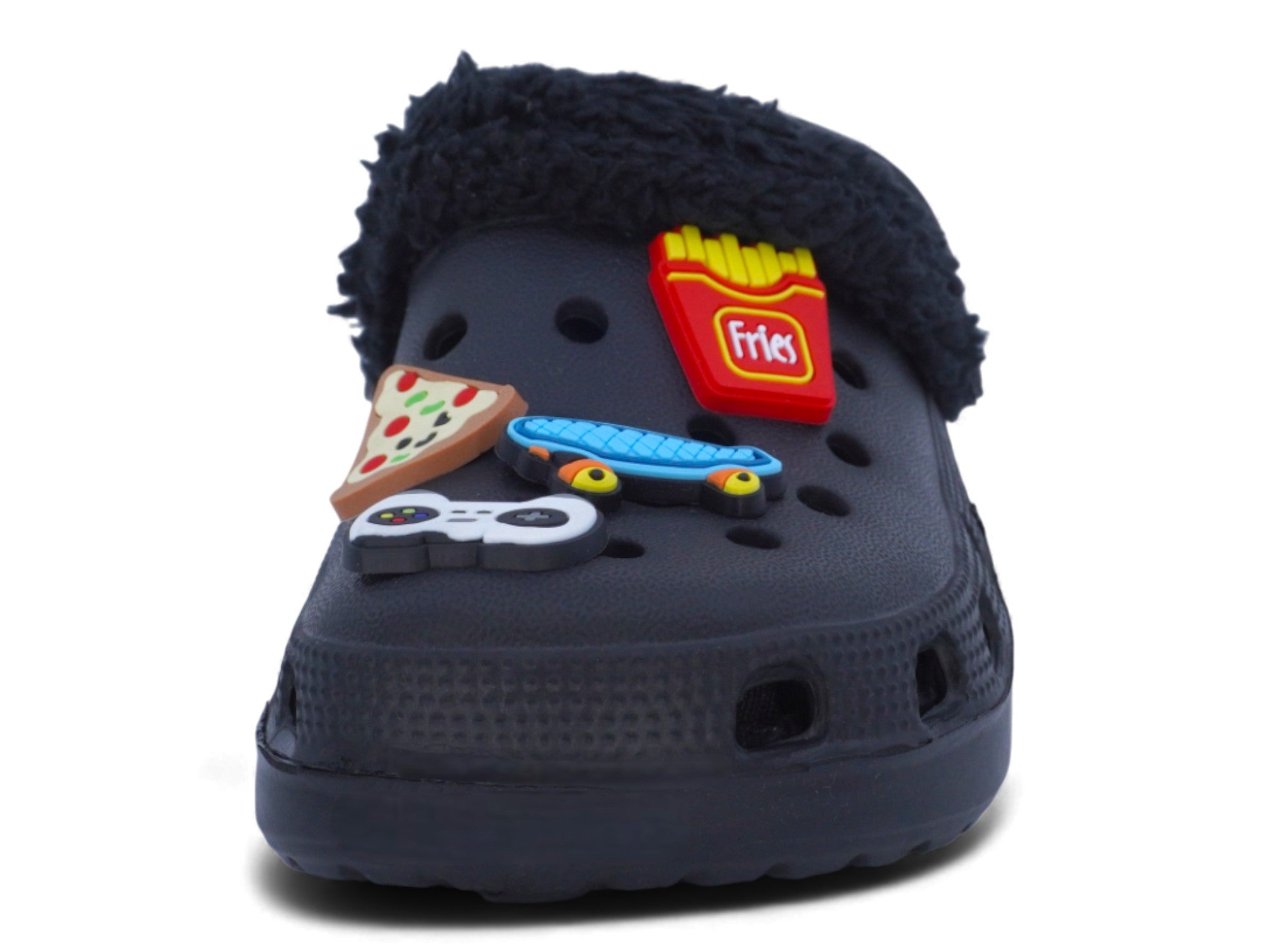 Boys' Black Charm Fleece-Lined Clog