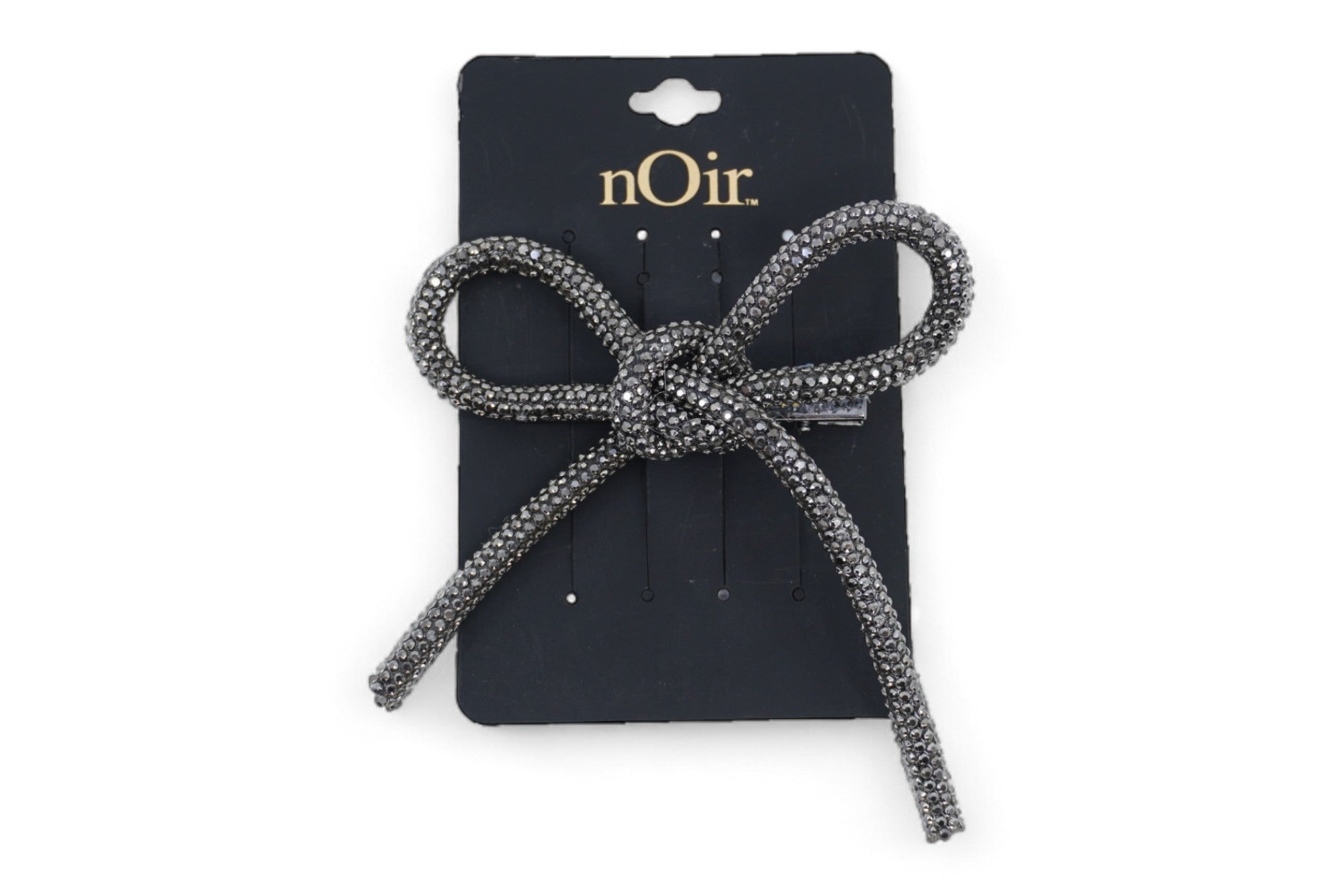 Women's Black & Pewter Bow Clip